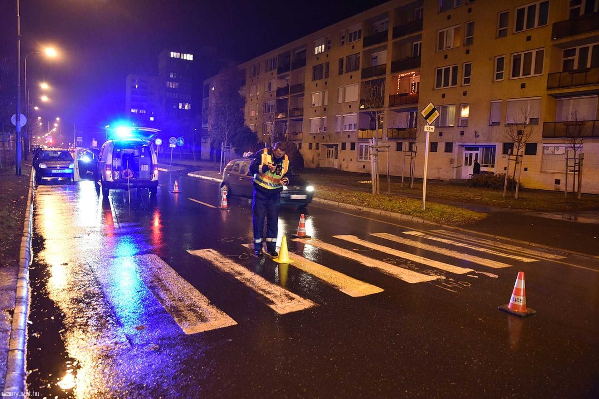 Gyalogátkelőhelyen sodort el egy idős nőt egy autó 