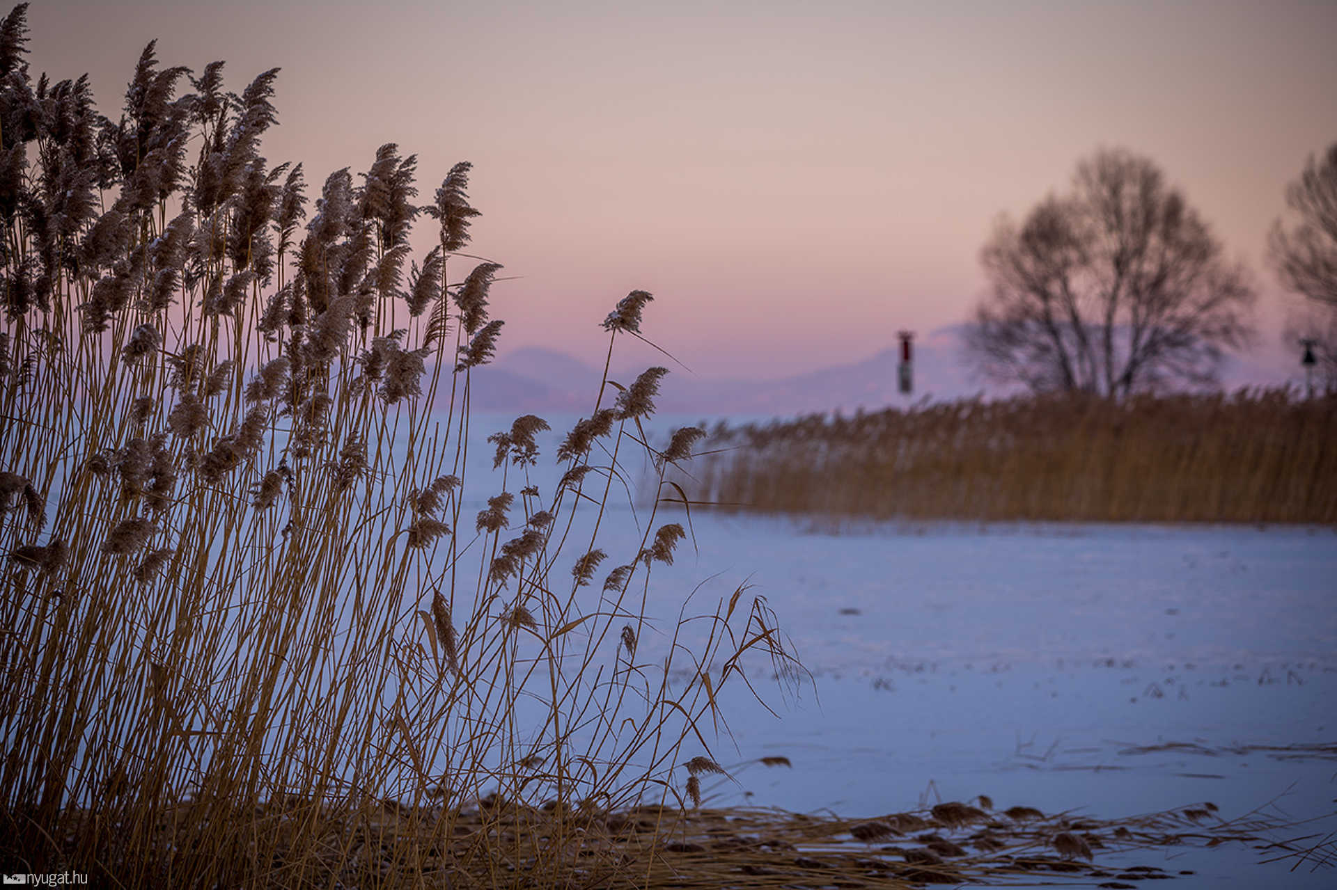 Jégzajlás Balatonberényben