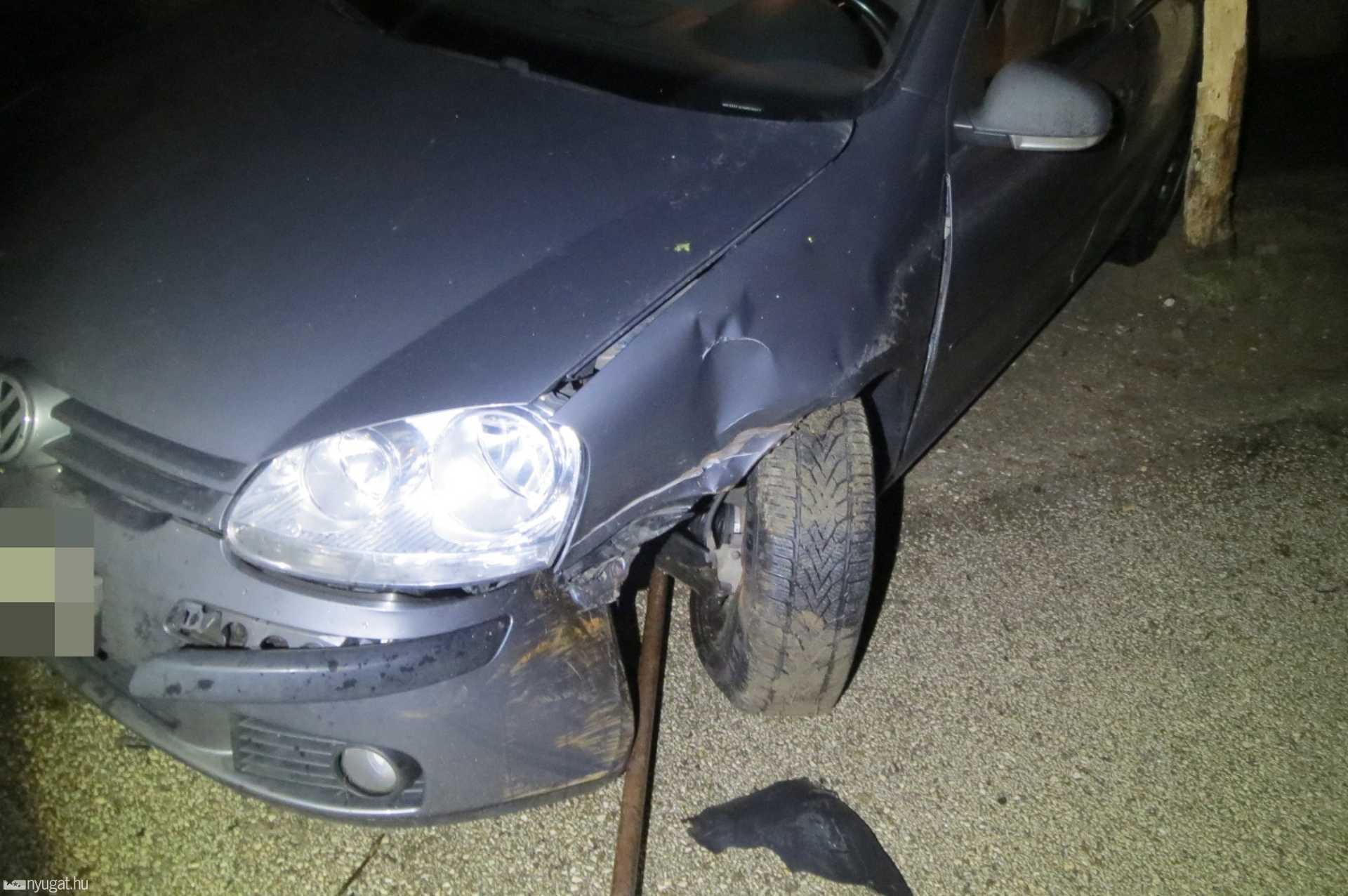 Fát döntött egy Volkswagen Szombathelyen