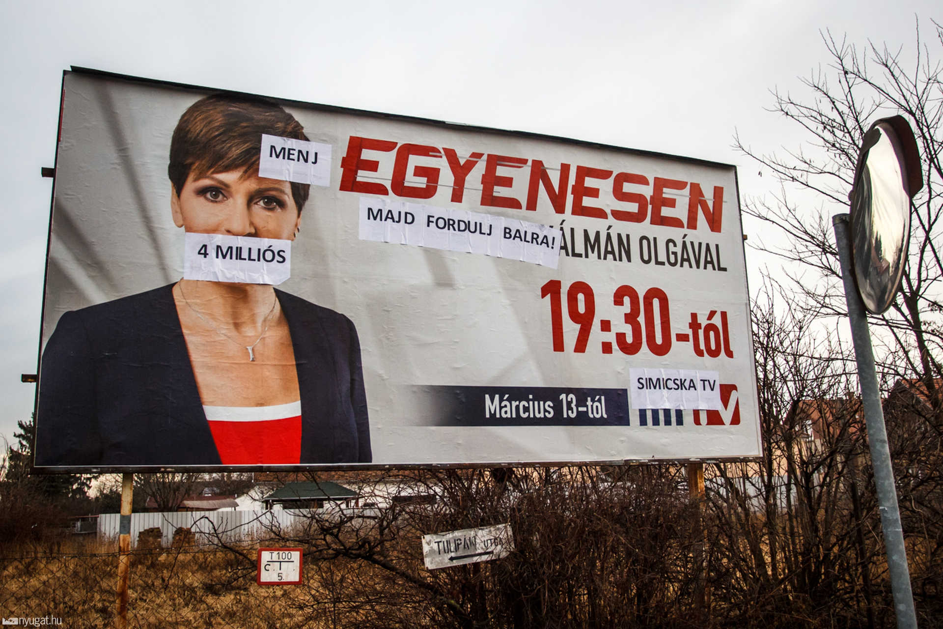 Meghekkelt Kálmán Olga-plakát