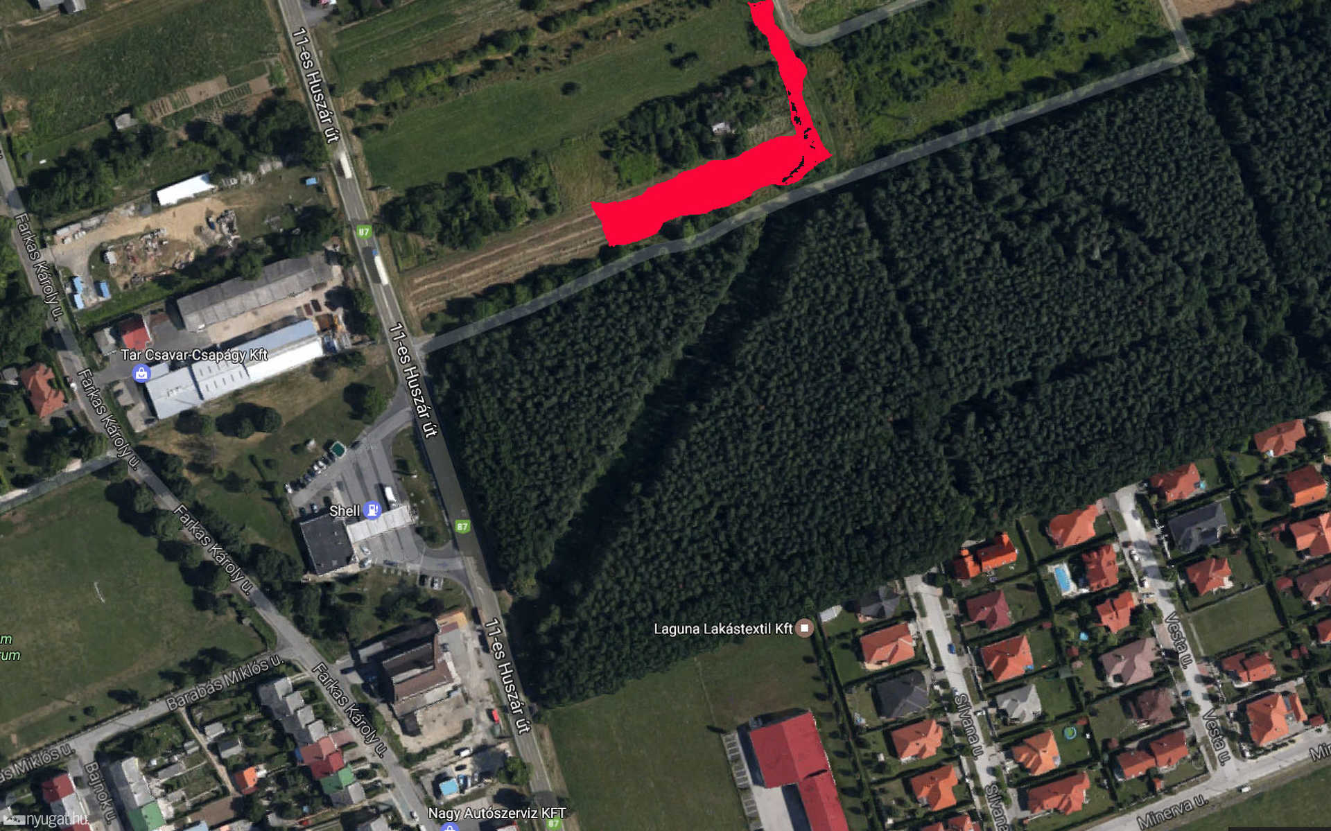 Ezen a részen csaptak fel a lángok