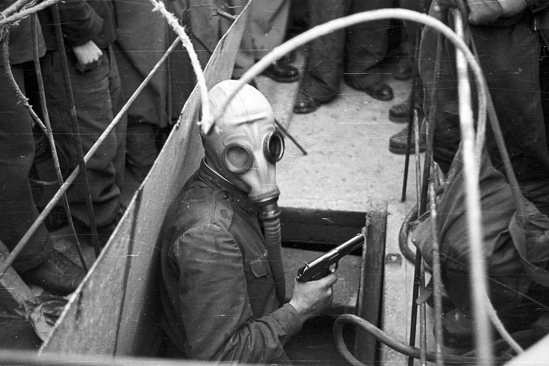 Kossuth Lajos tér déli oldala, metró építkezés területe, 1956.