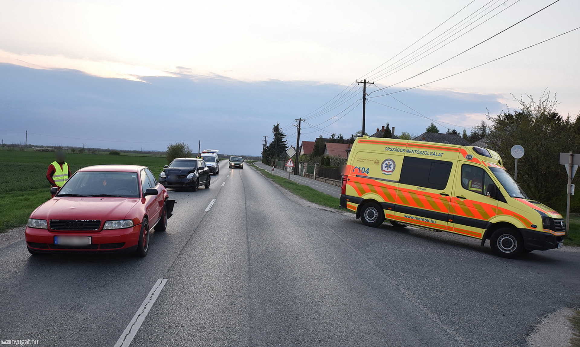 Ráfutásos baleset a 87-es főúton, Táplánszentkeresztnél