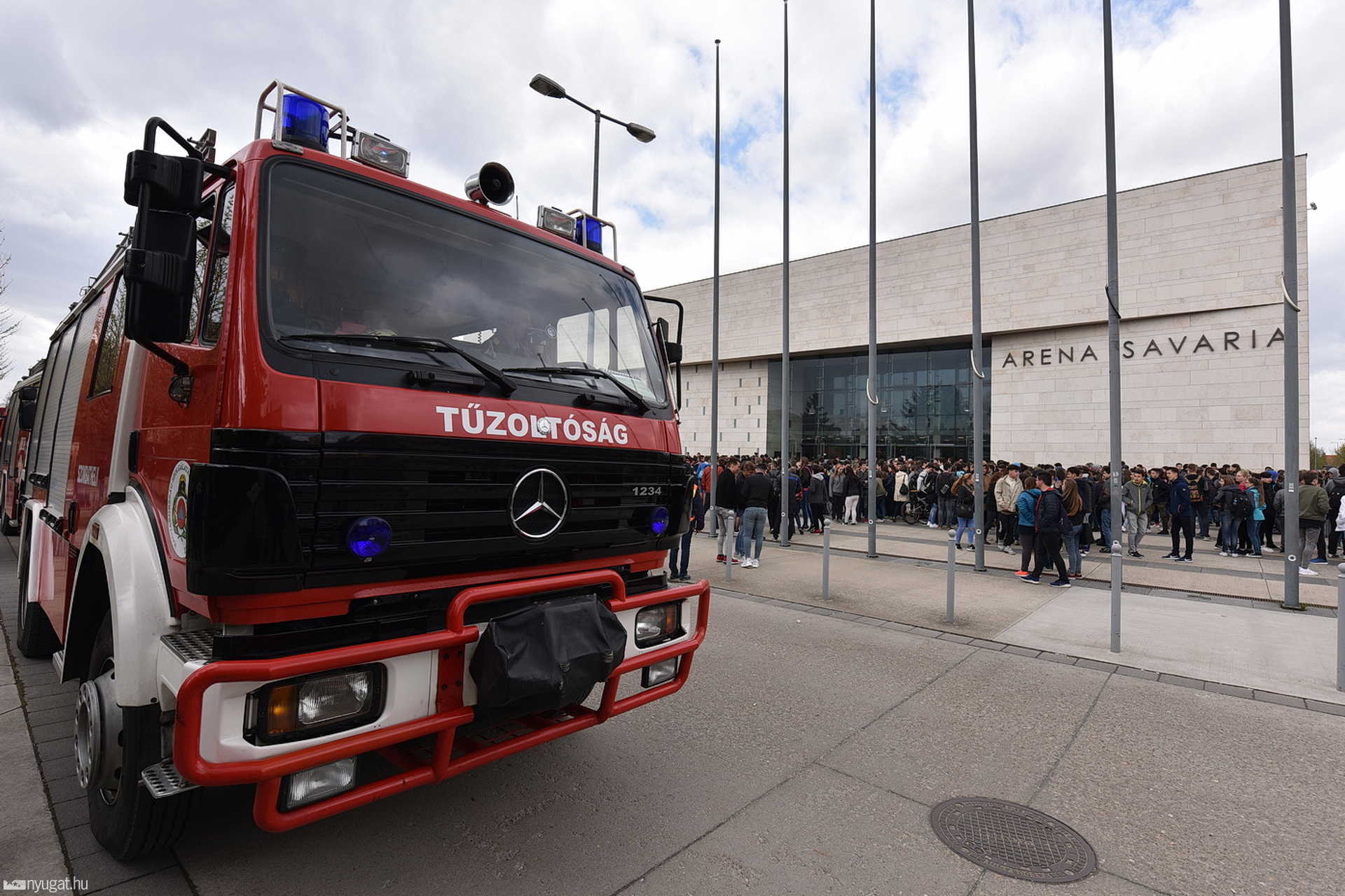 Kiürítési gyakorlat az Arena Savariában
