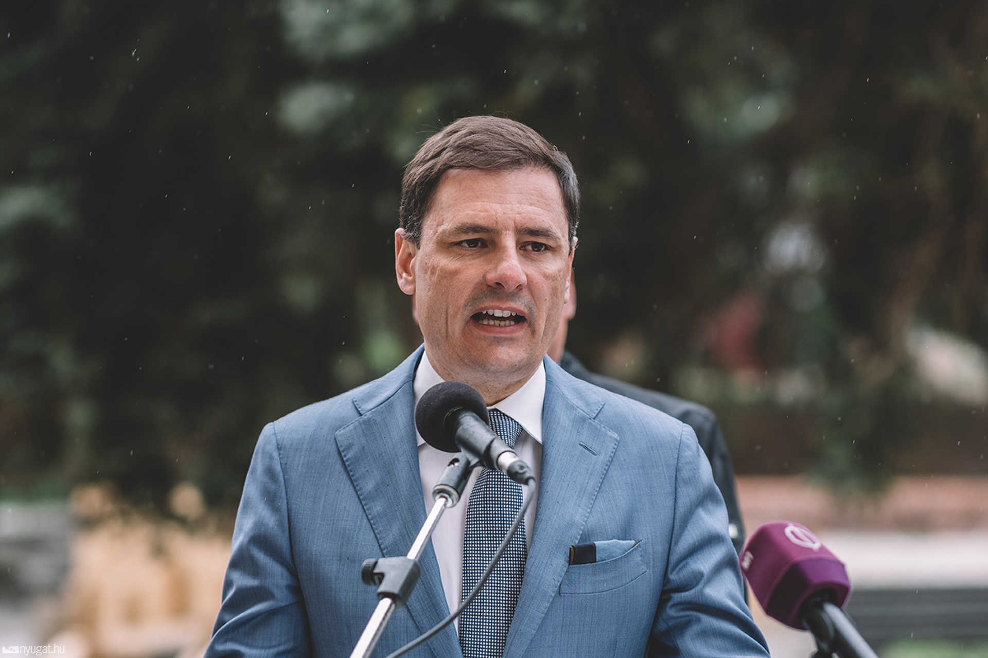 Sajtótájékoztató a Romkertben - Tuzson Bence