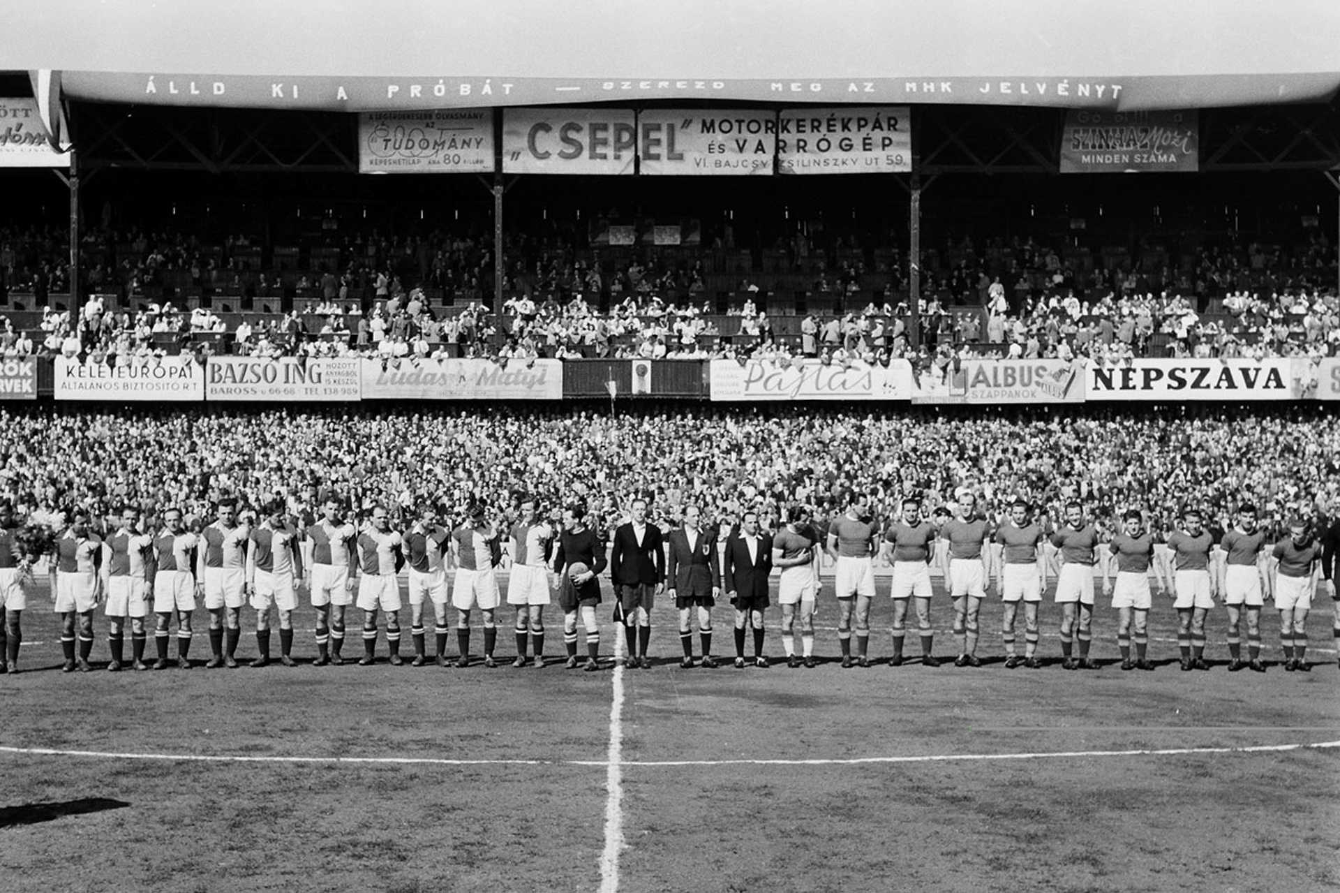 Üllői út, FTC pálya, Ferencváros - Slavia (8:3) húsvéti torna meccs, 1949.