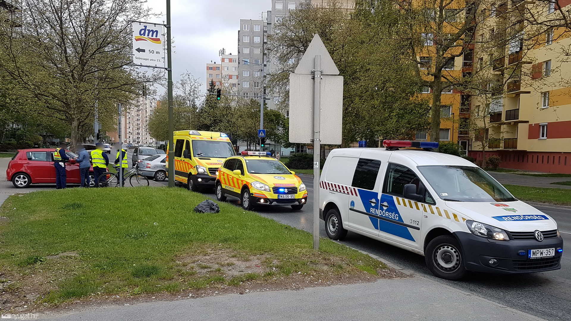 Suzuki oldalába hajtott egy kerékpáros Szombathelyen