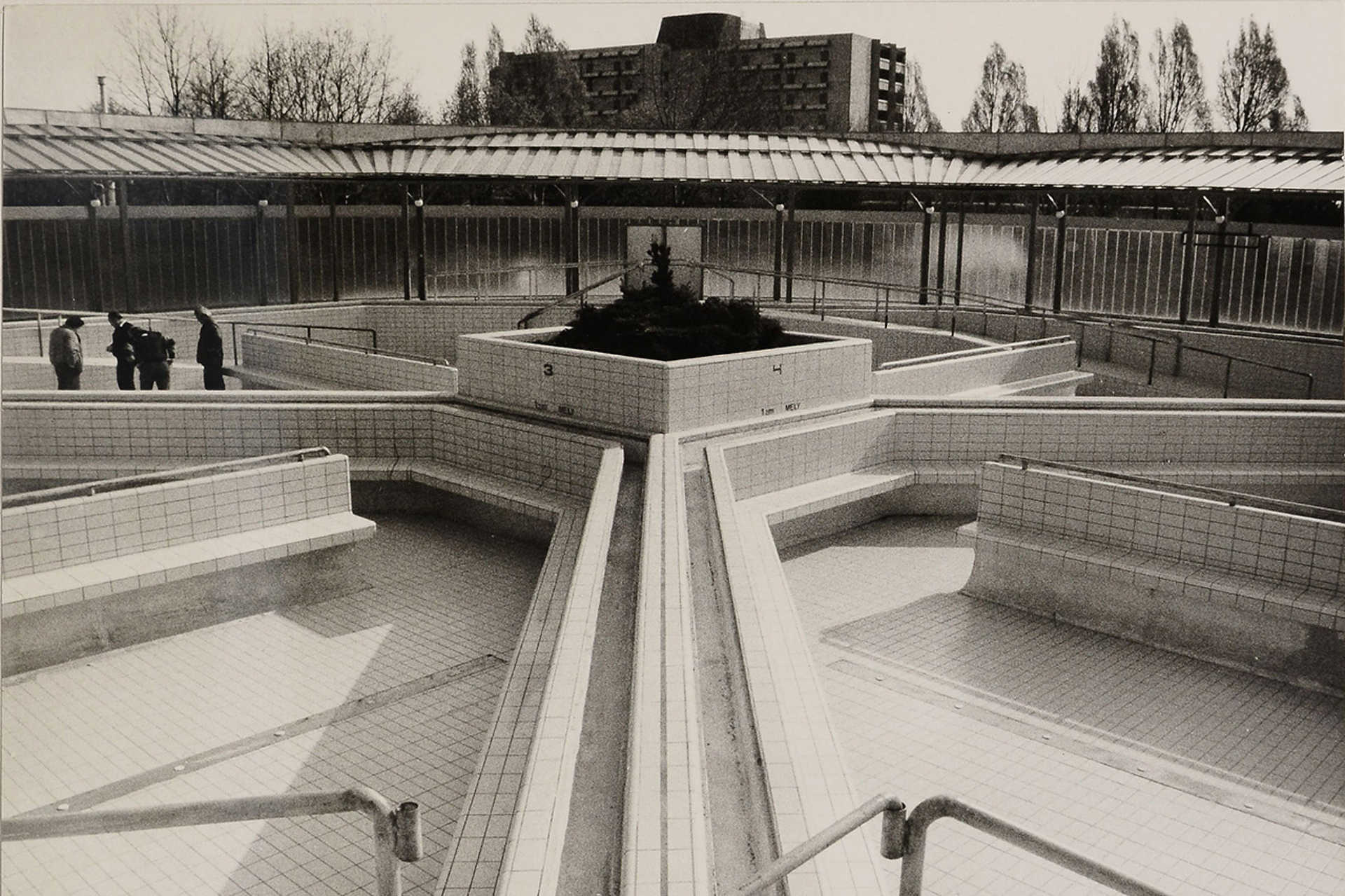 Bükfürdő, új medence a gyógyfürdőben, 1980-as évek
