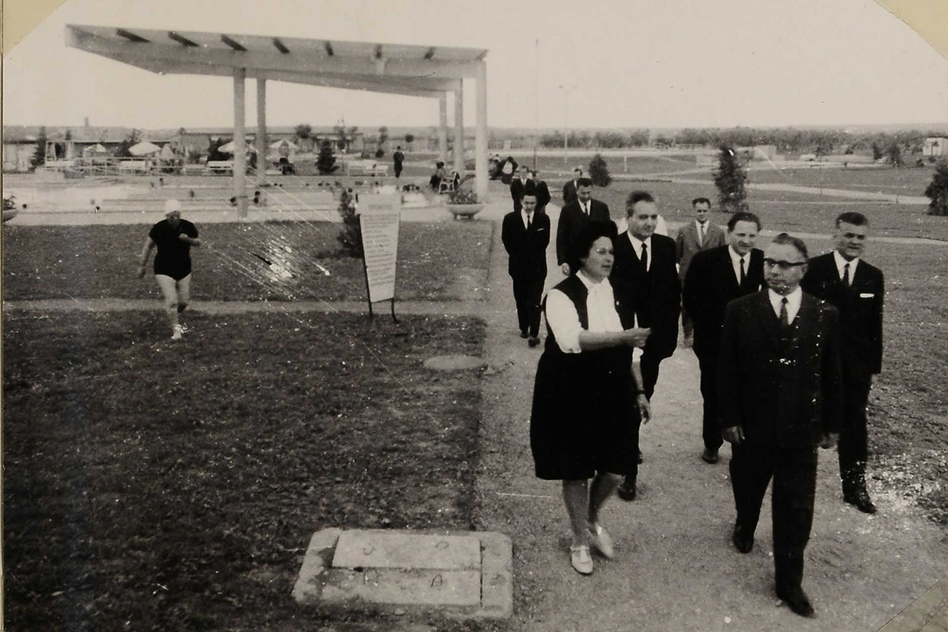 Kállai Gyula, az MSZMP Politikai Bizottsága tagja látogatása Bükön, 1967.