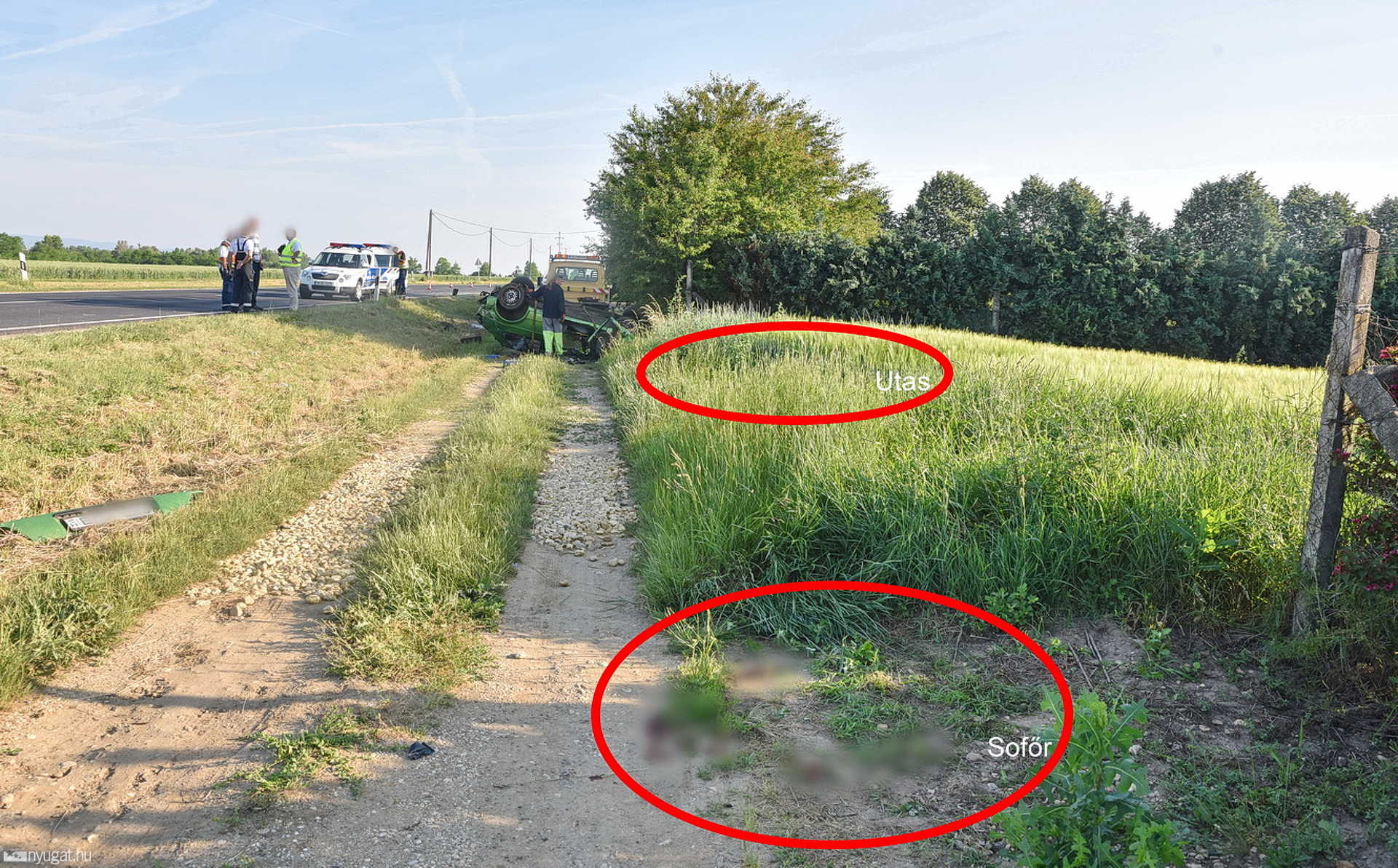 Halálos baleset Szombathely közelében: két fiatal repült ki az autóból