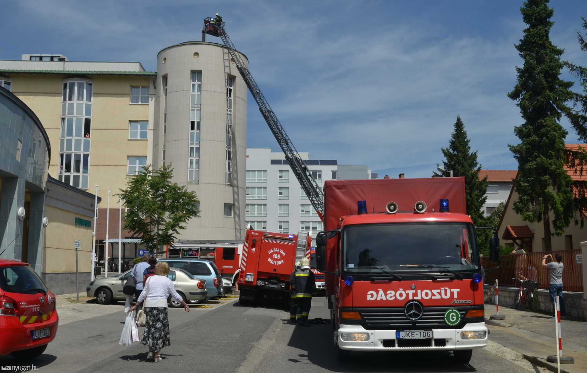 Tűz a Markusovszky kórházban