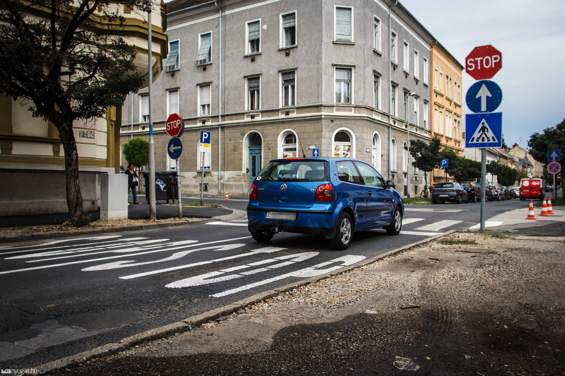Stop tábla a Wesselényi utcában