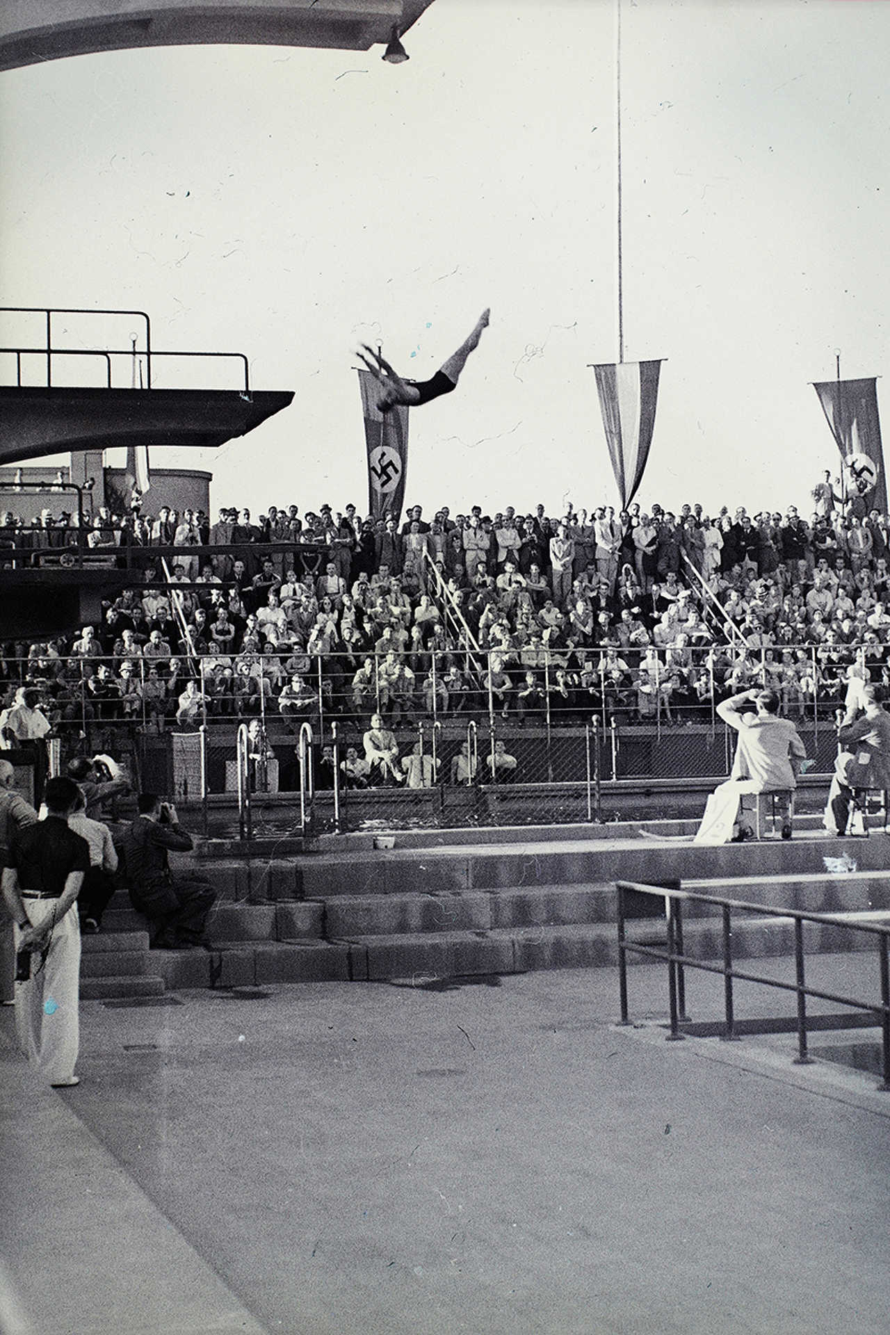 Hajós Alfréd Nemzeti Sportuszoda, toronyugró medence, 1940.