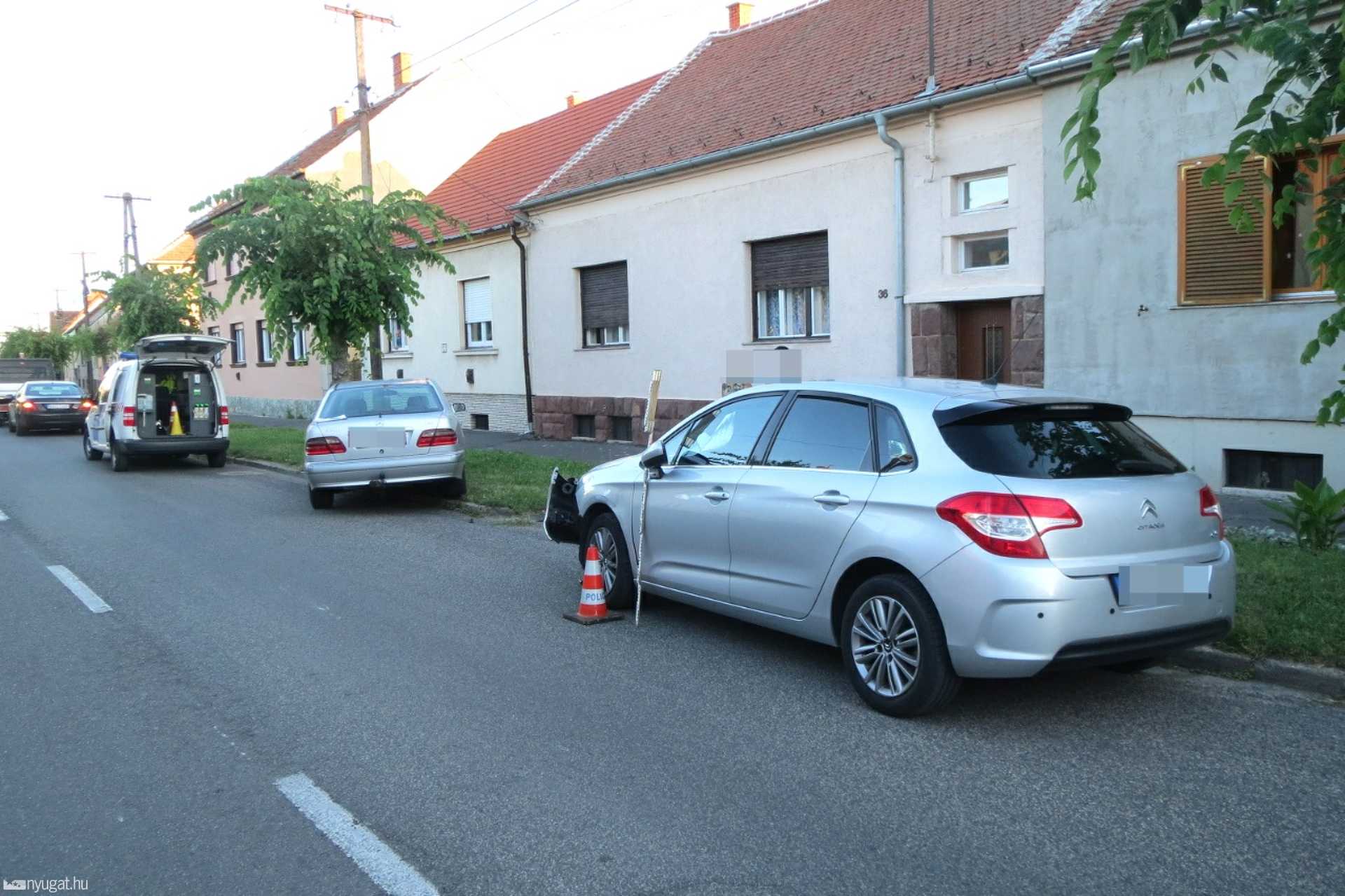 Rosszul lett a sofőr, parkoló autóba hajtott Szombathelyen