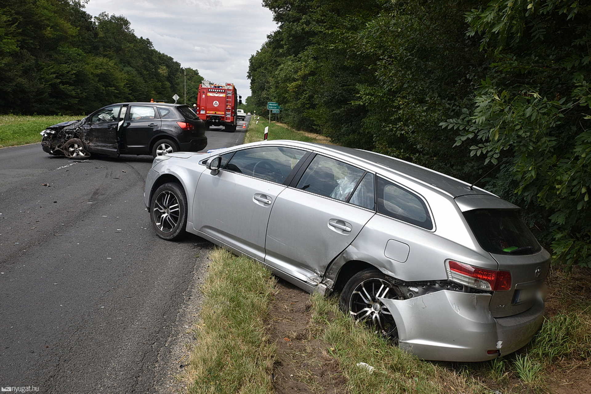 Öt autó ütközött Gérce közelében a 84-esen