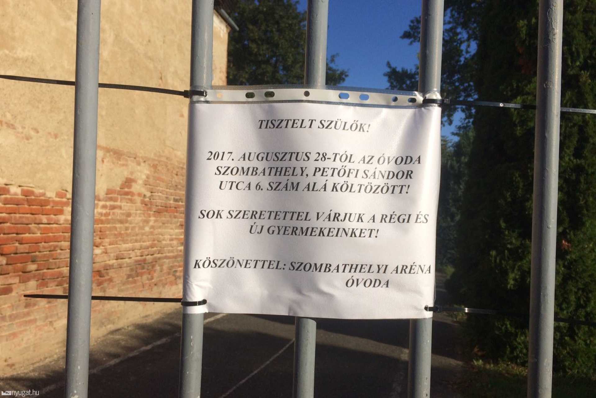 Bezárt a szombathelyi Aréna óvoda