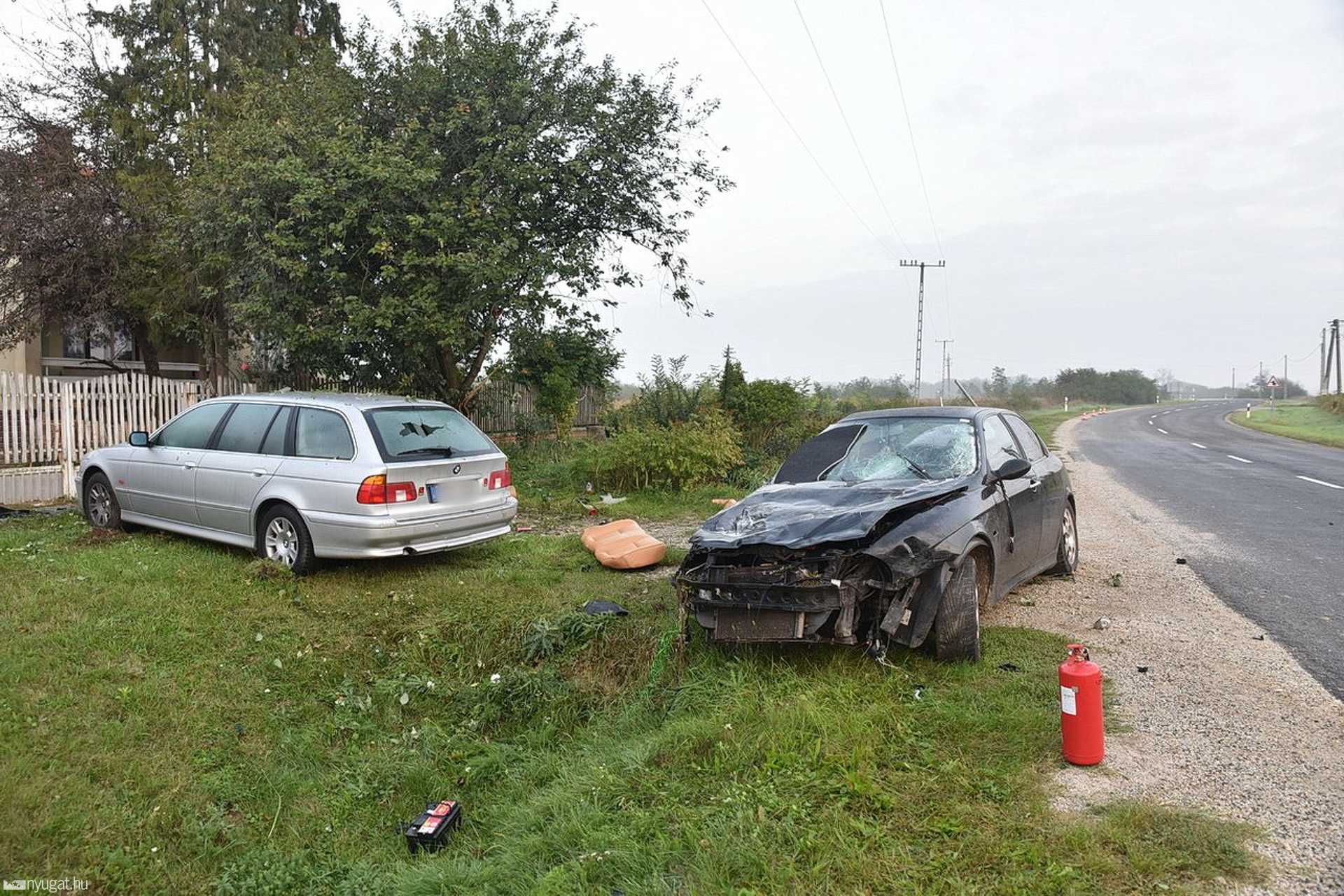 BMW oldalába repült az Alfa Romeo Rábahídvégen