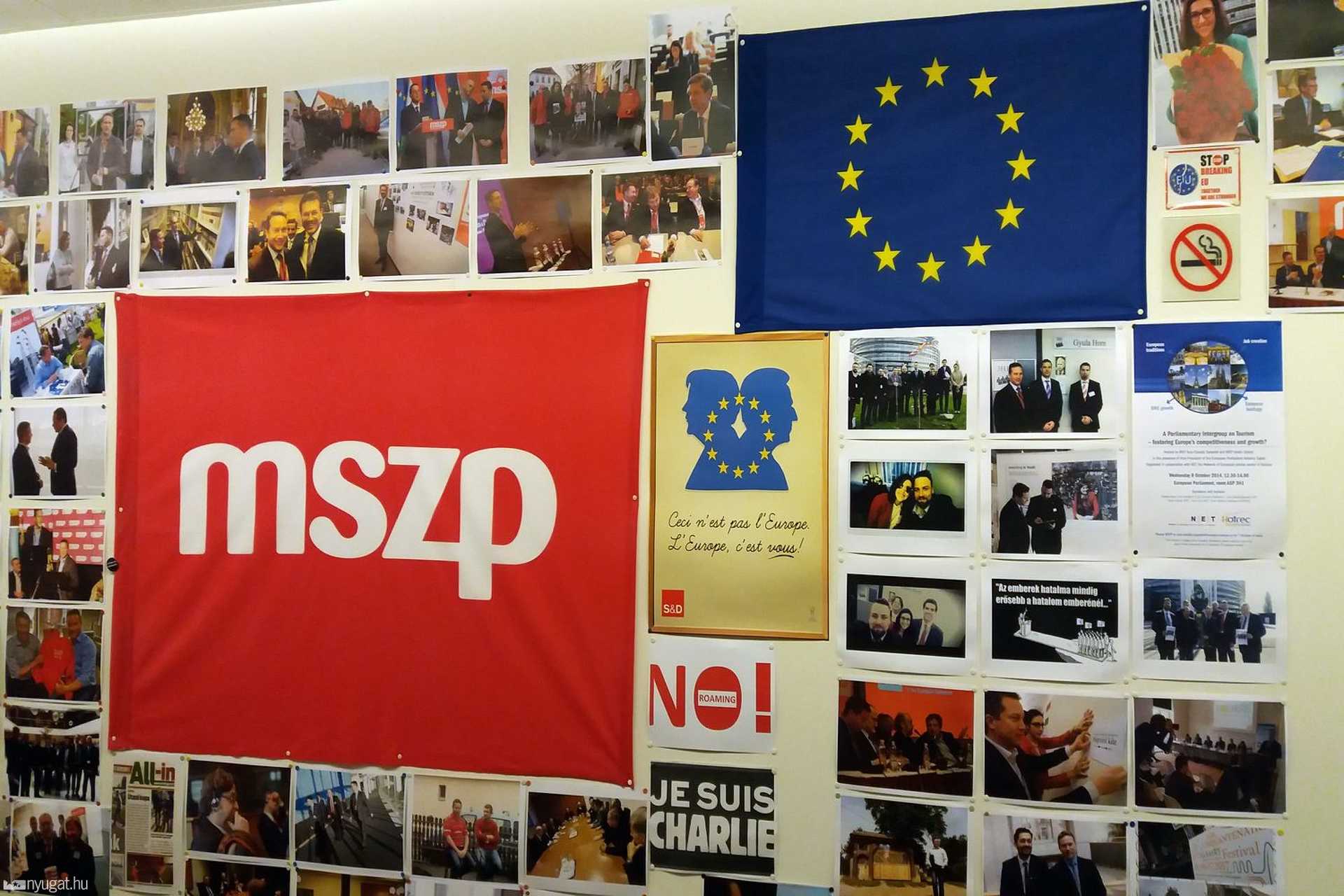 Újhelyi István irodájában Brüsszelben