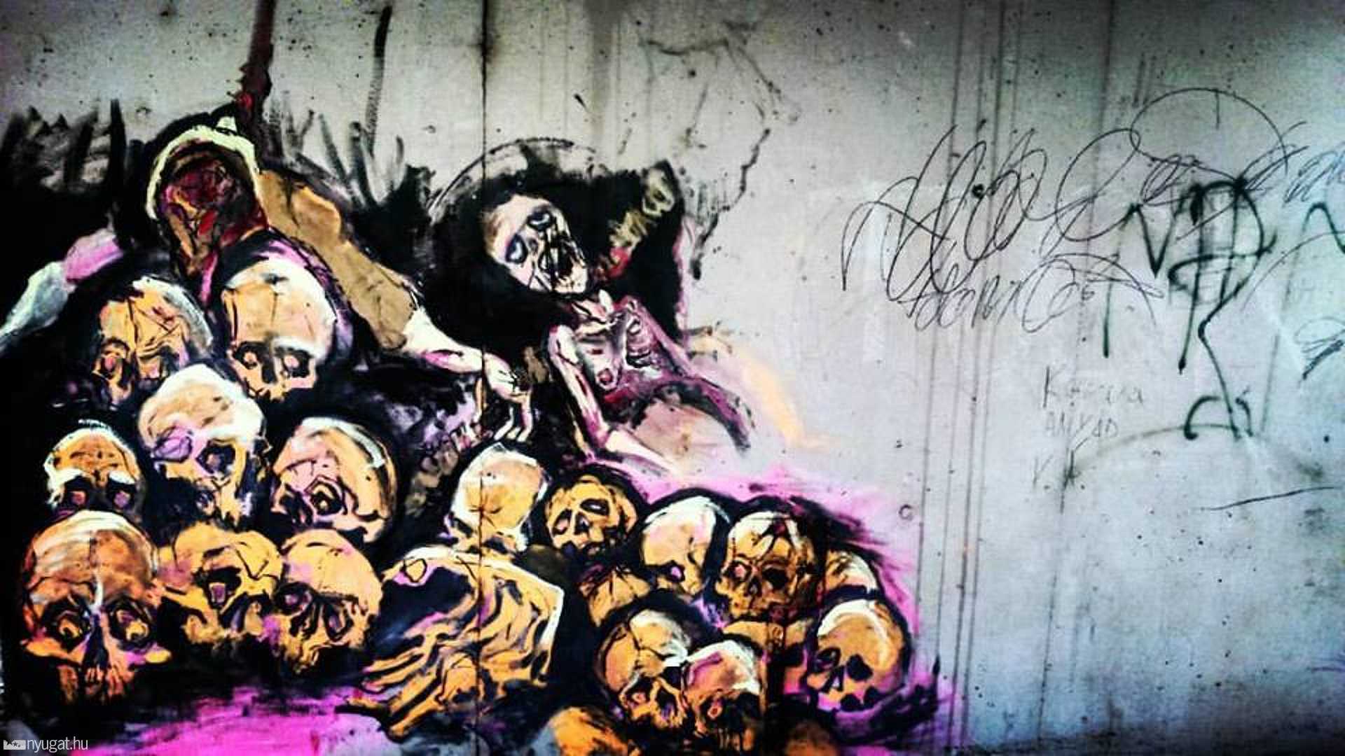 Street art a Képtár oldalában