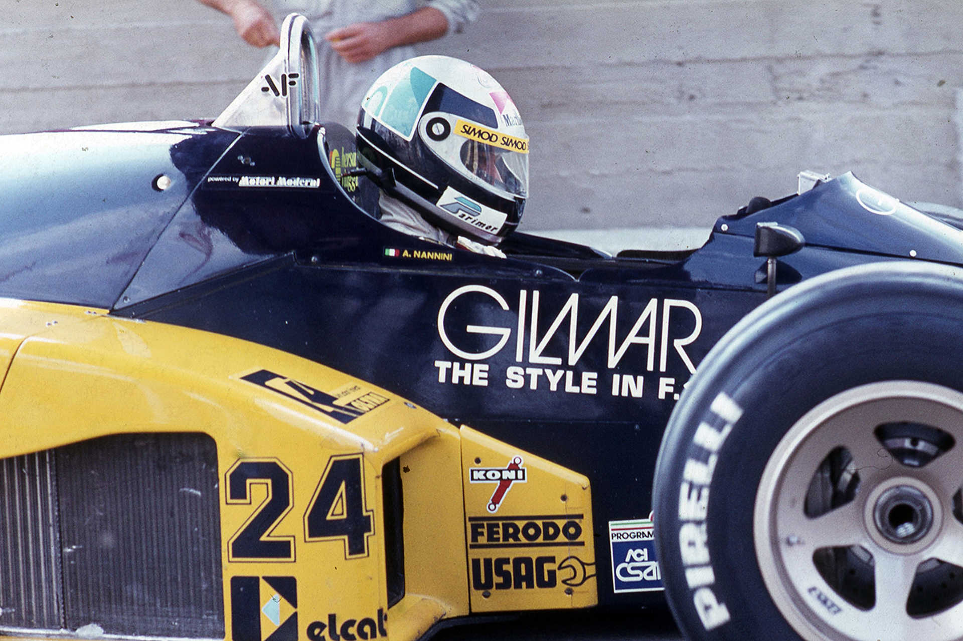Alessandro Nannini, a Minardi-Motori Moderni csapat versenyzője