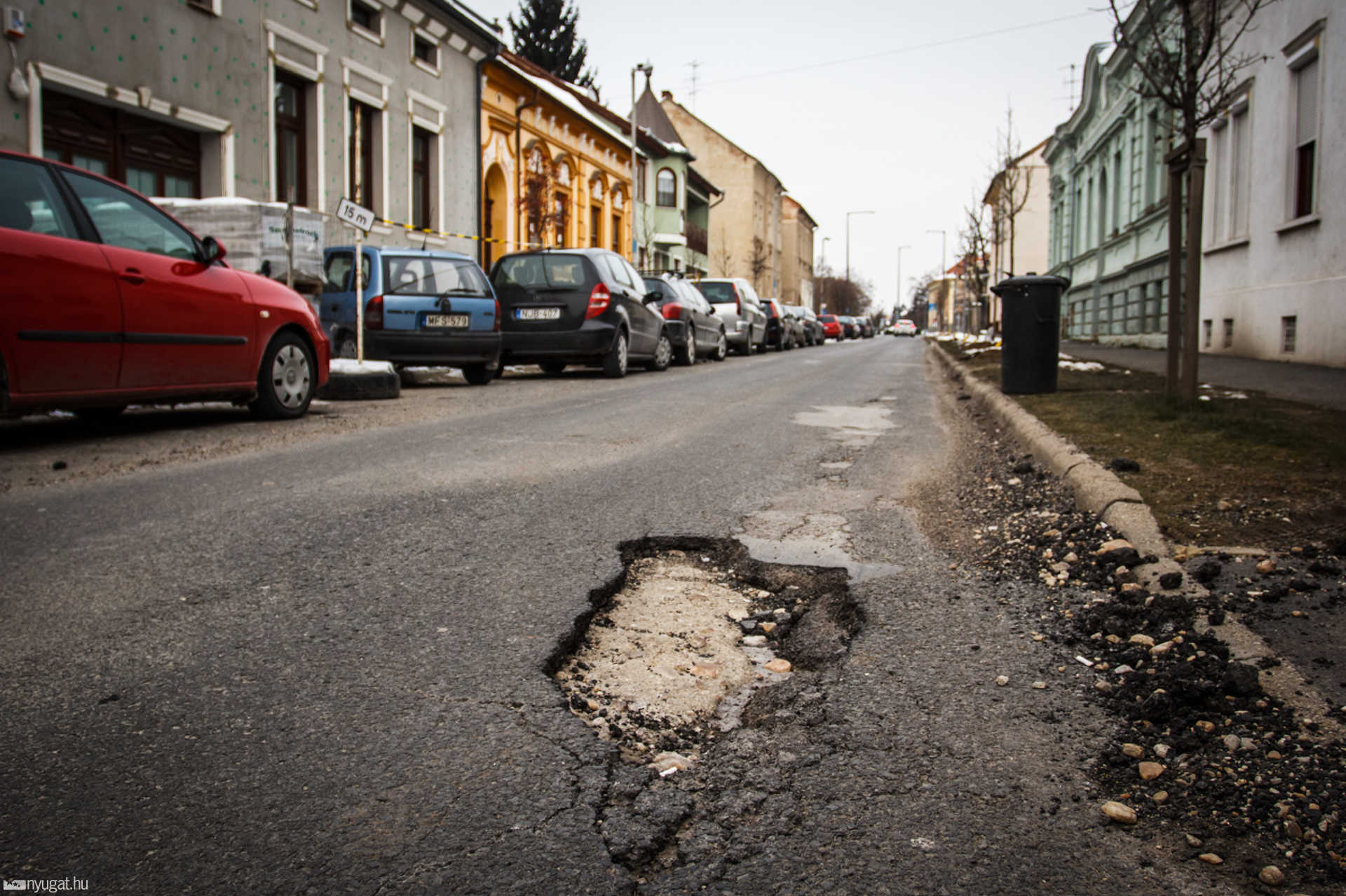Kátyú a Wesselényi utcában