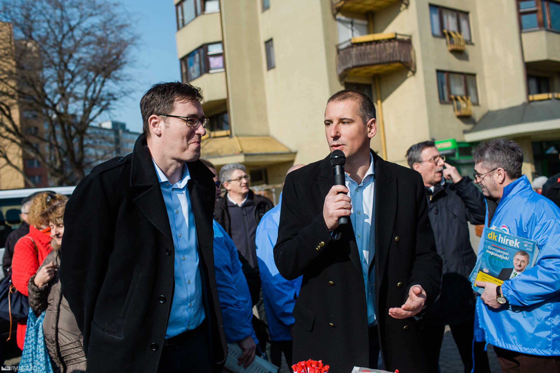 Karácsony Gergely miniszterelnök-jelölt utcafóruma Szombathelyen