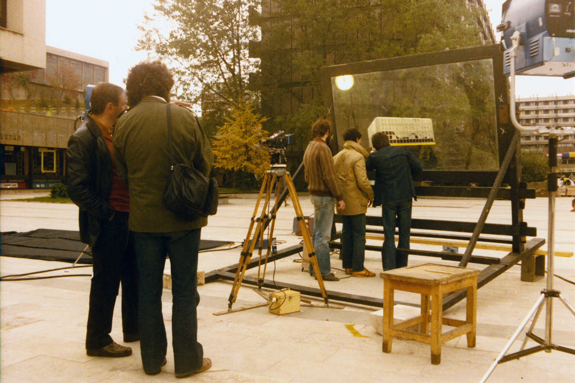 Salgótarján, filmforgatás a Fő téren