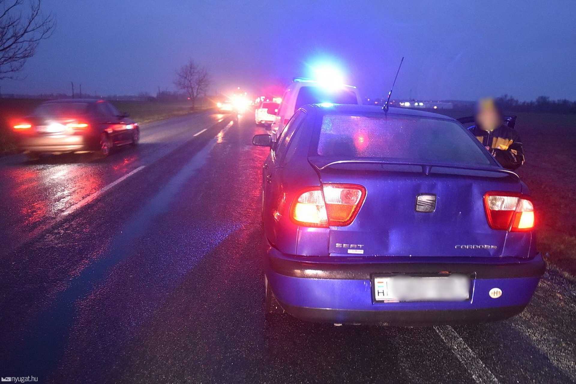 Hármas karambol a 86-oson, Balogunyomnál