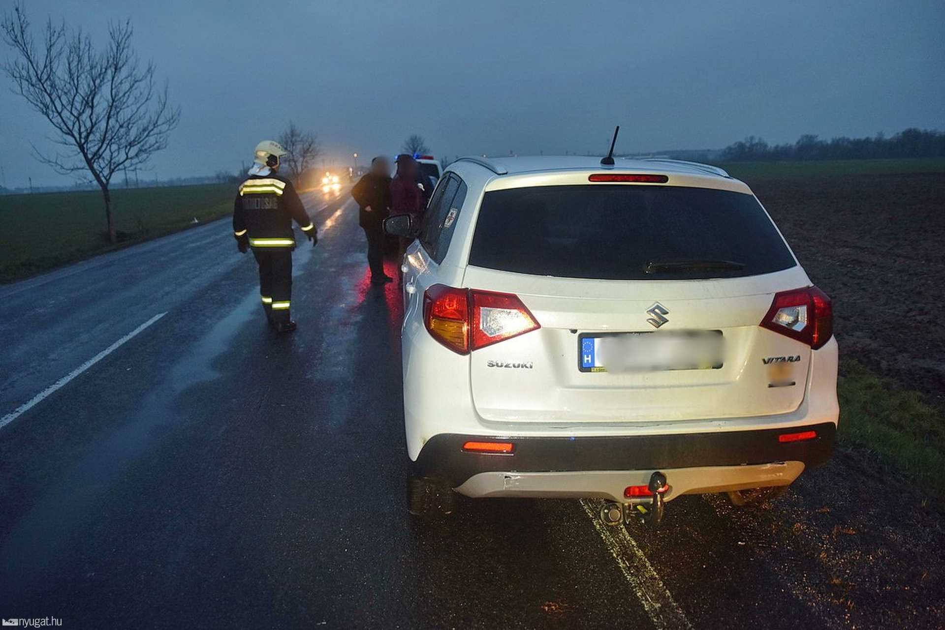 Hármas karambol a 86-oson, Balogunyomnál