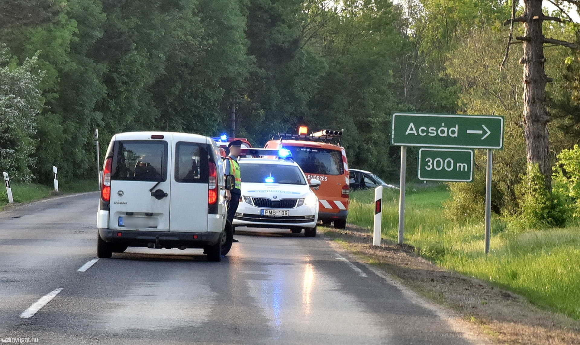 Megpördült és árokban állt meg egy Honda Kőszeg közelében