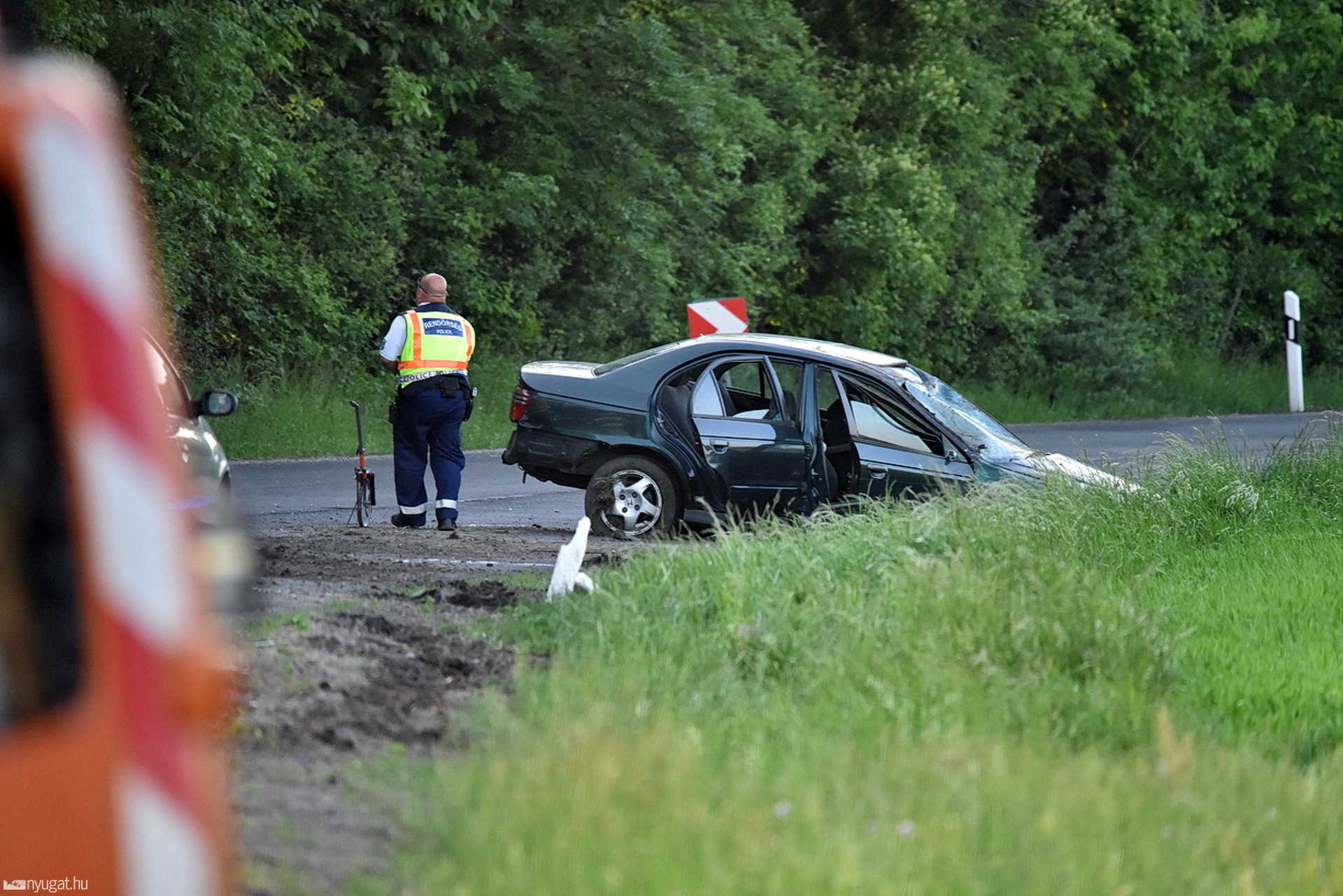 Megpördült és árokban állt meg egy Honda Kőszeg közelében