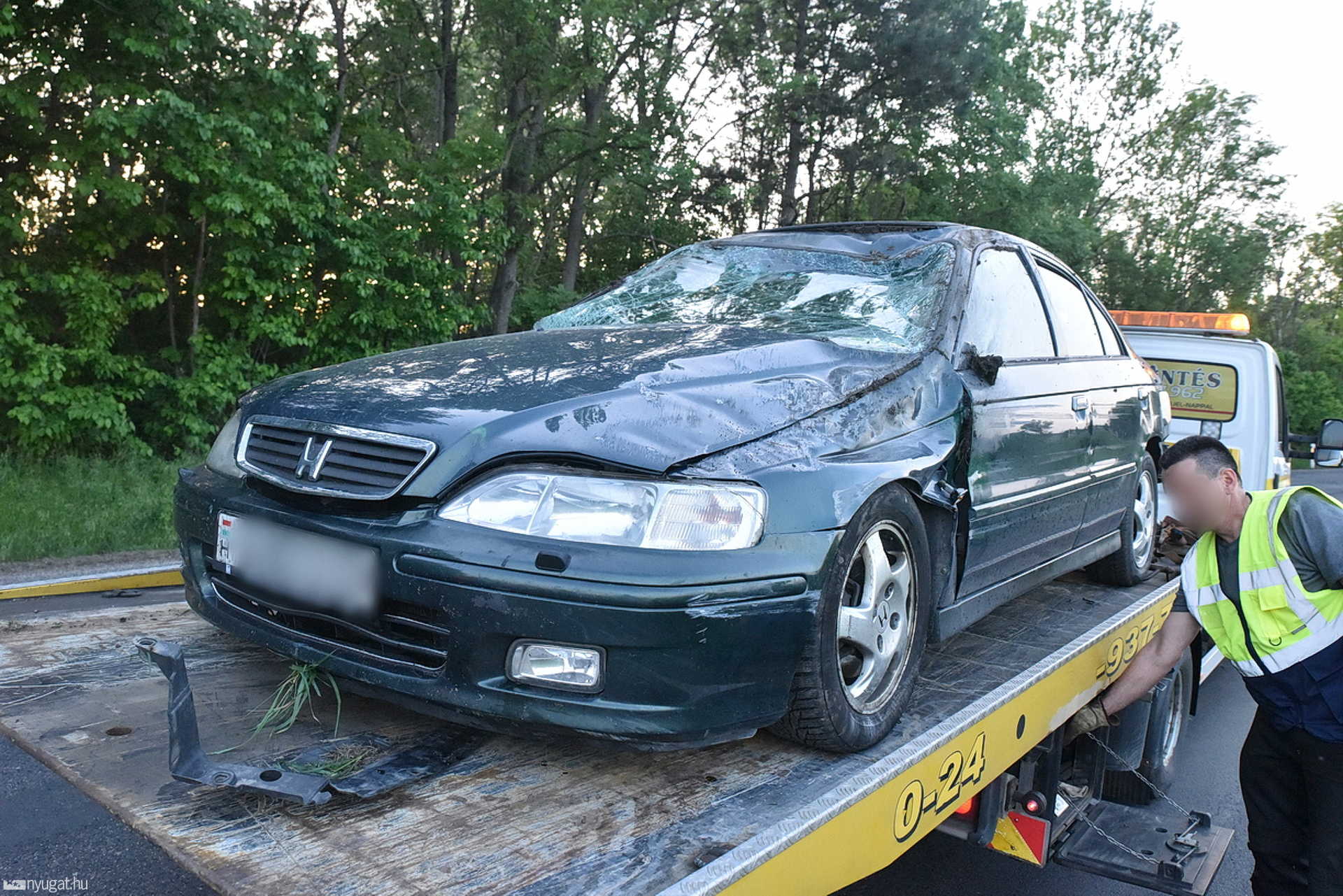 Megpördült és árokban állt meg egy Honda Kőszeg közelében