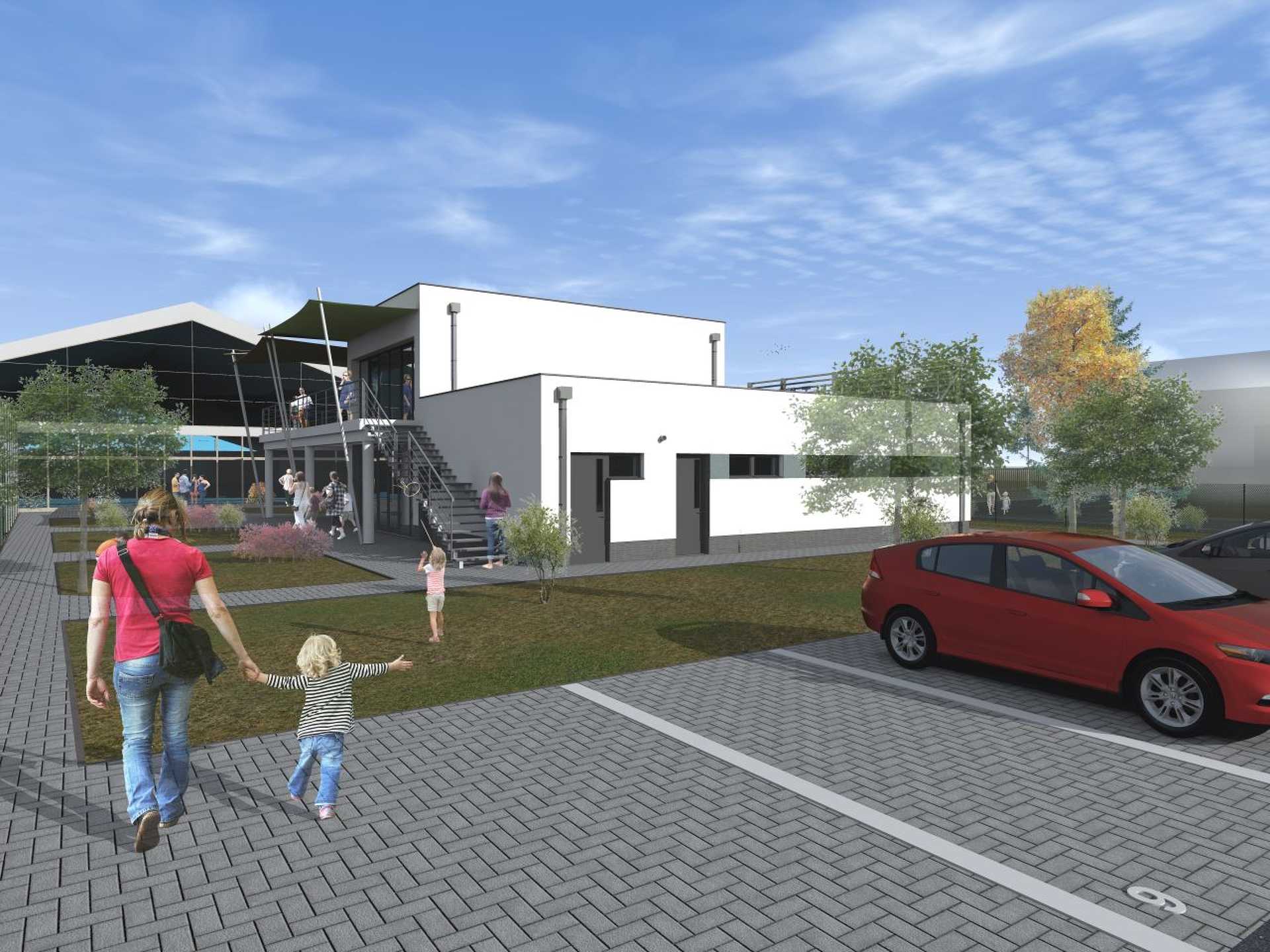 A Késmárk utcai teniszcentrum látványterve