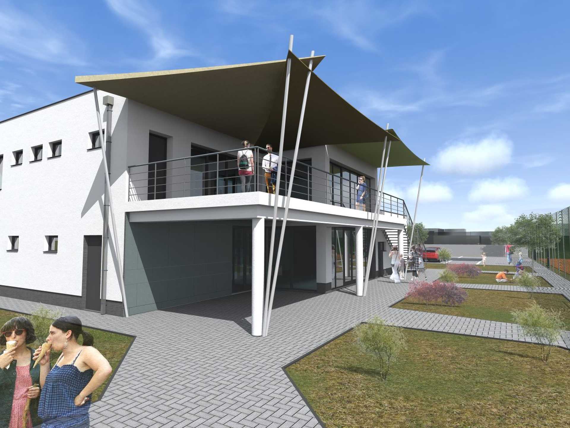 A Késmárk utcai teniszcentrum látványterve