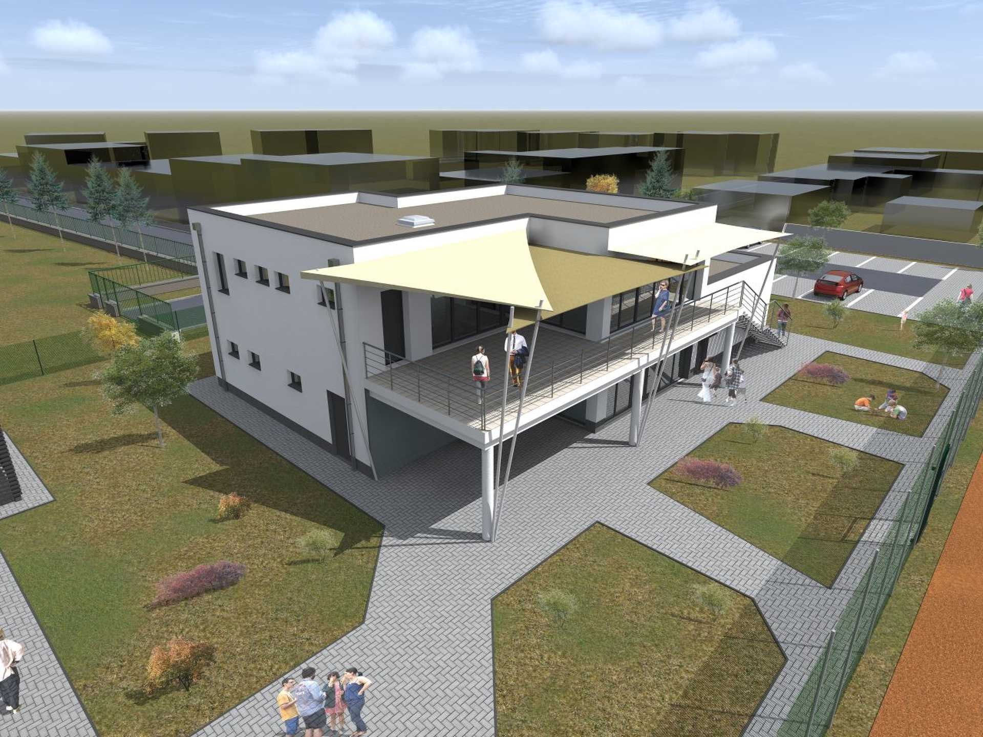 A Késmárk utcai teniszcentrum látványterve