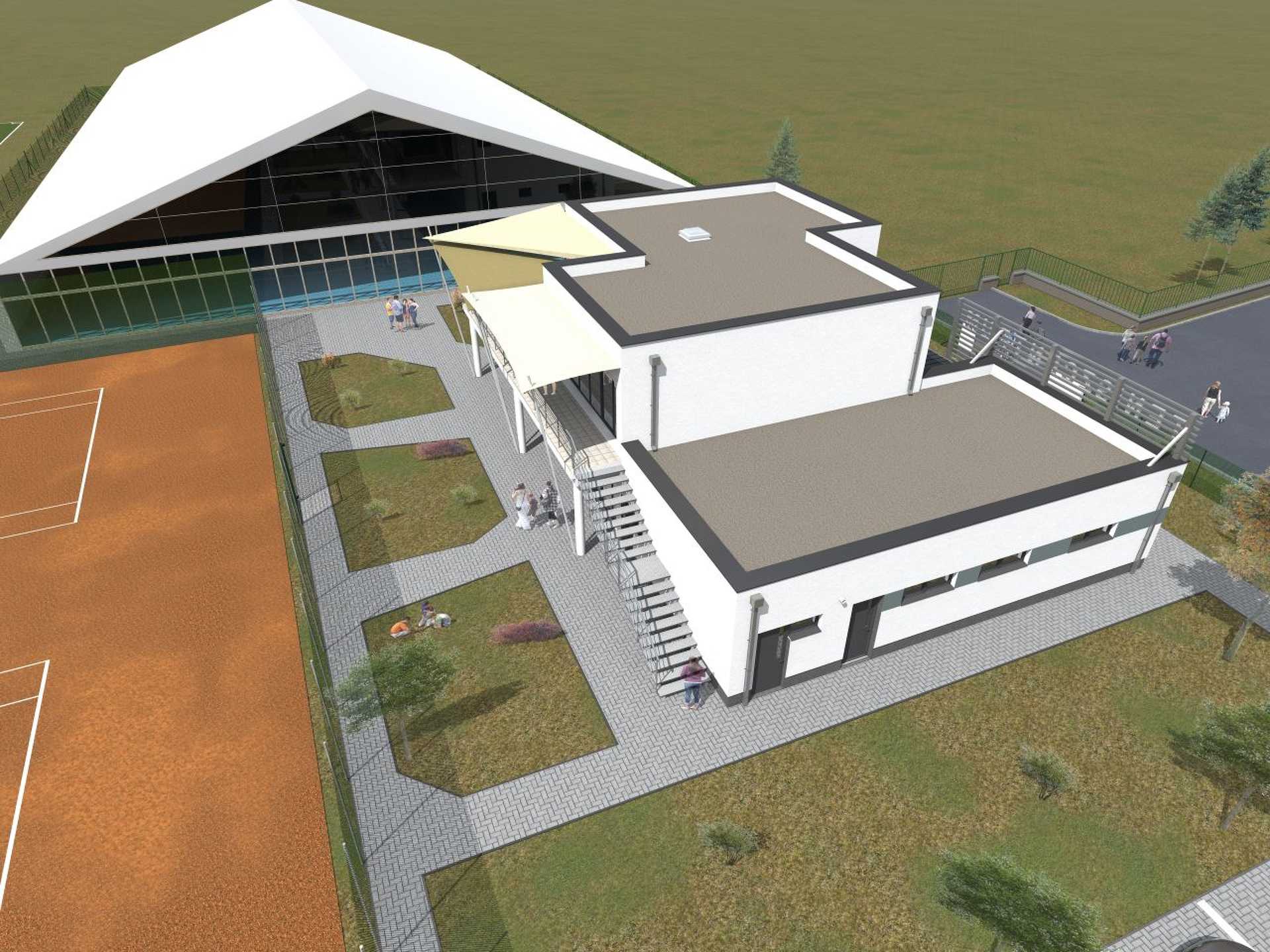 A Késmárk utcai teniszcentrum látványterve