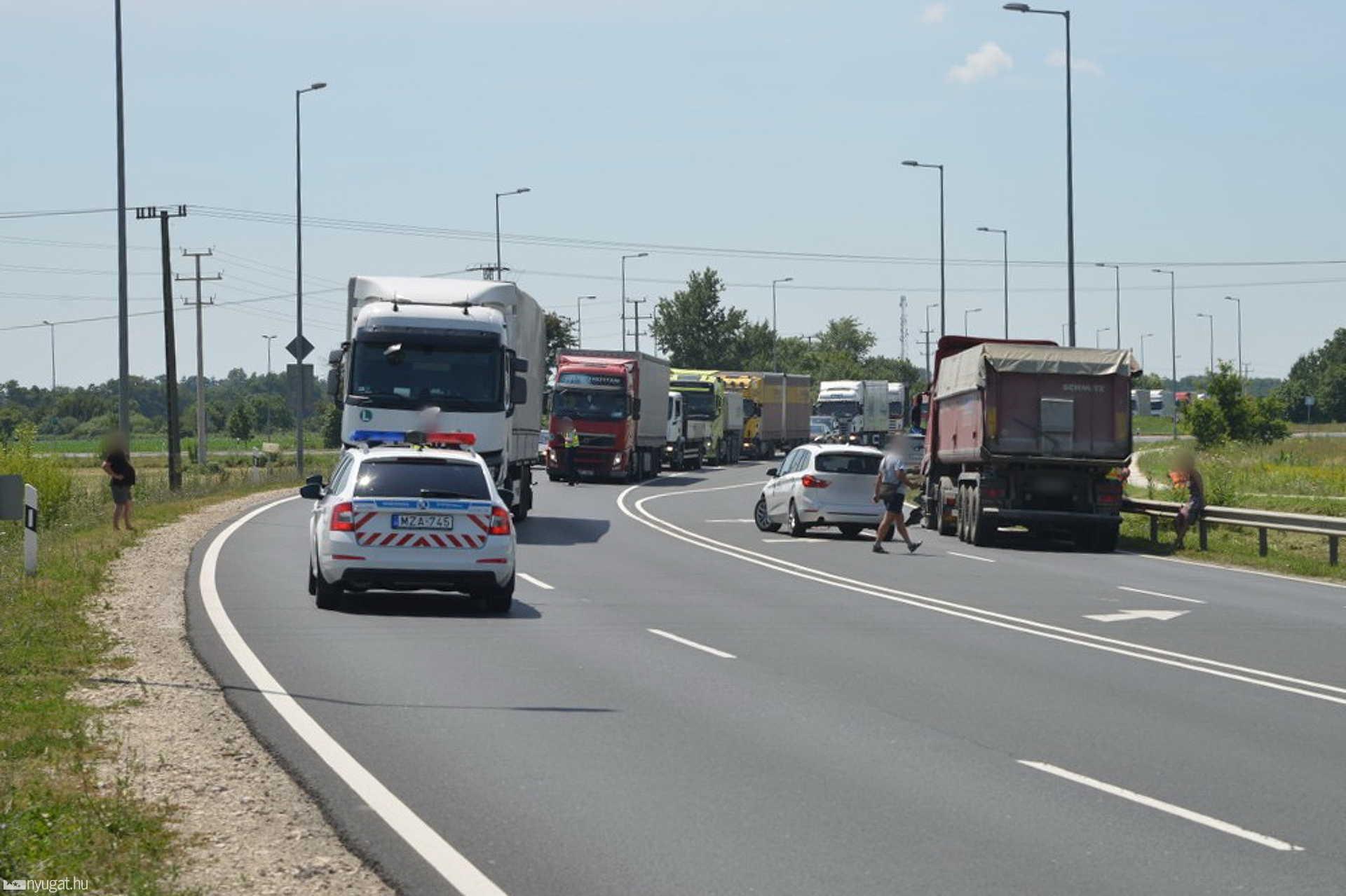 Hármas baleset a szombathelyi elkerülőn 