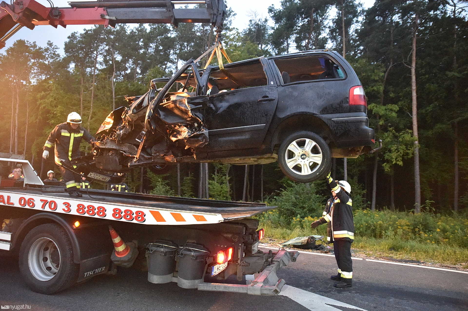 Baleset Szőcénél a 86-os úton