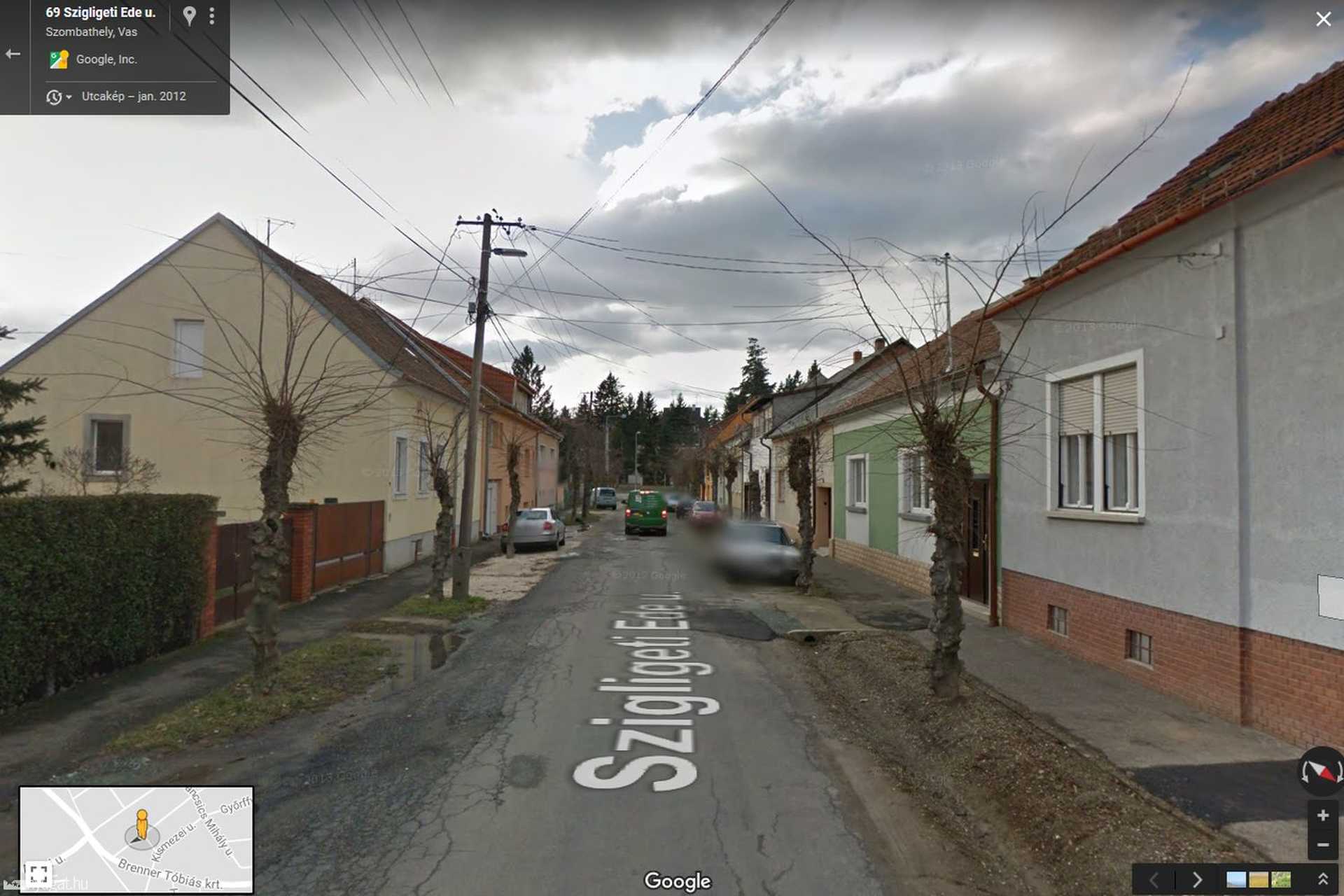 A szombathelyi Szigligeti utca felújítás előtt
