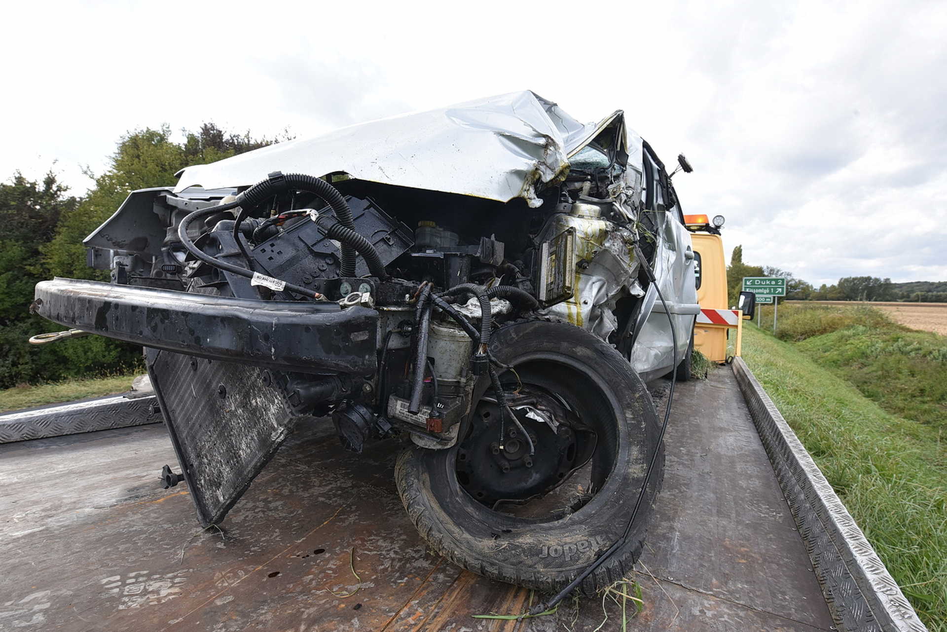 Ütközéses baleset a 84-esen Jánosháza felé