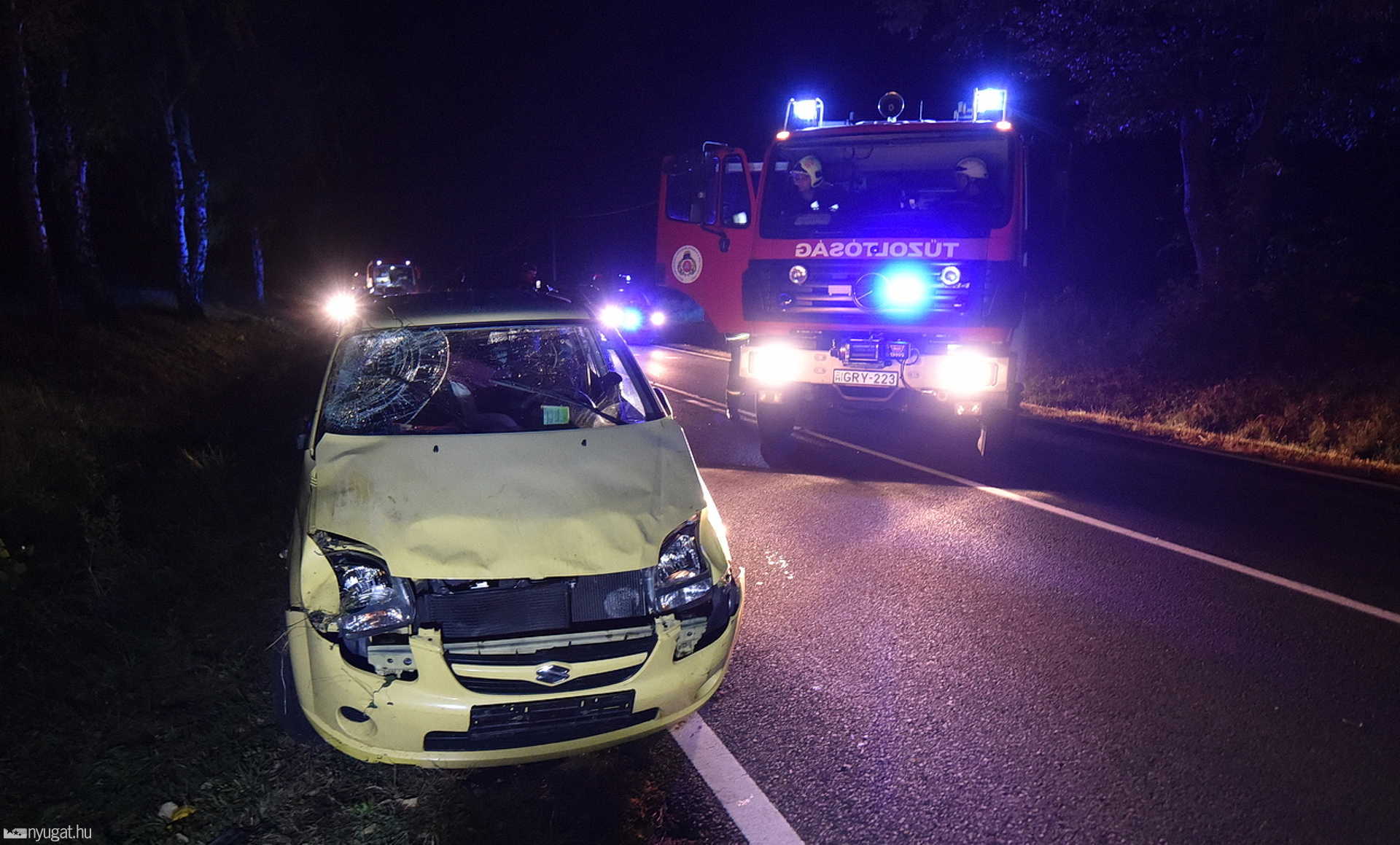 Elaludt a sofőr, árokba borult egy Suzuki Káldnál