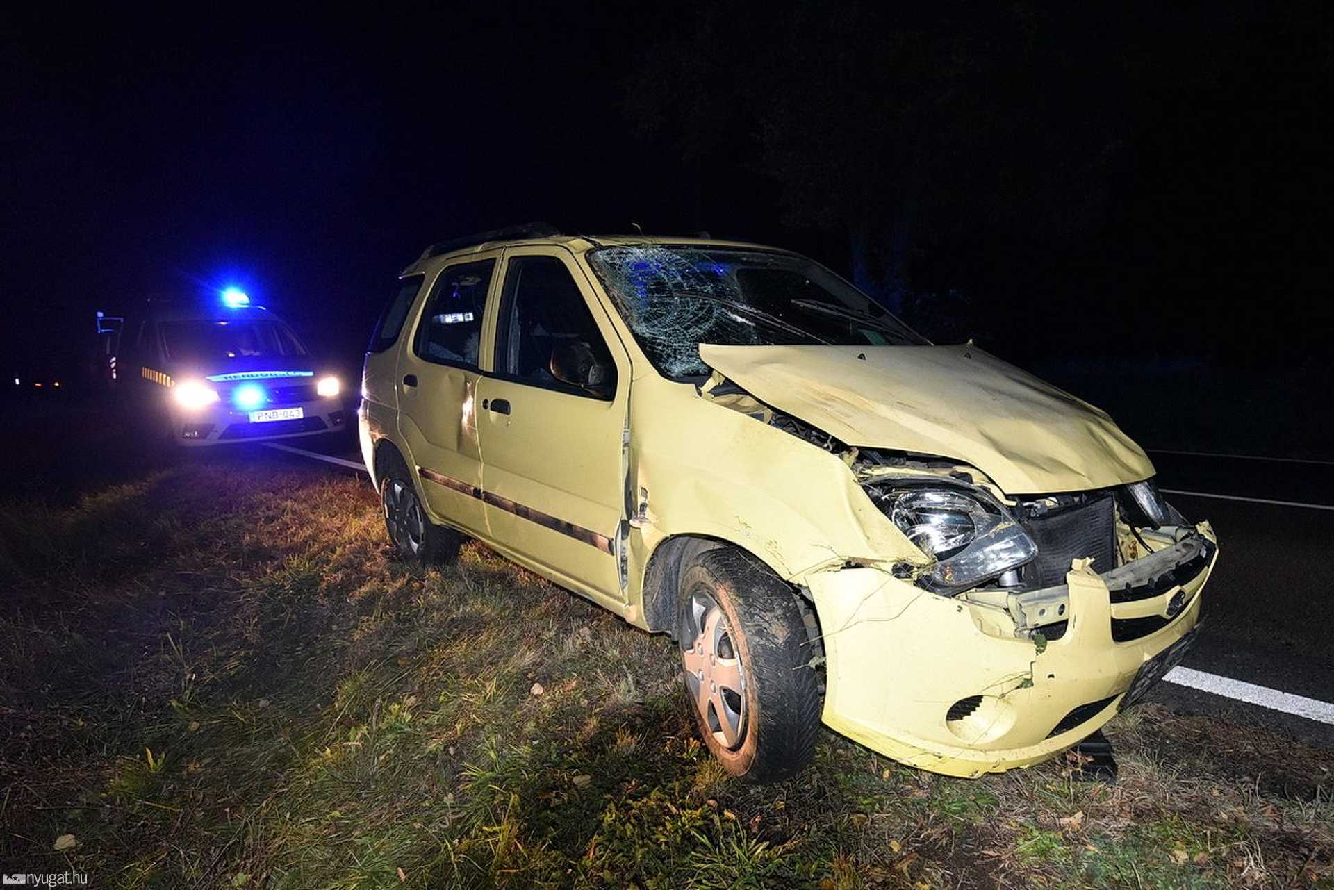Elaludt a sofőr, árokba borult egy Suzuki Káldnál