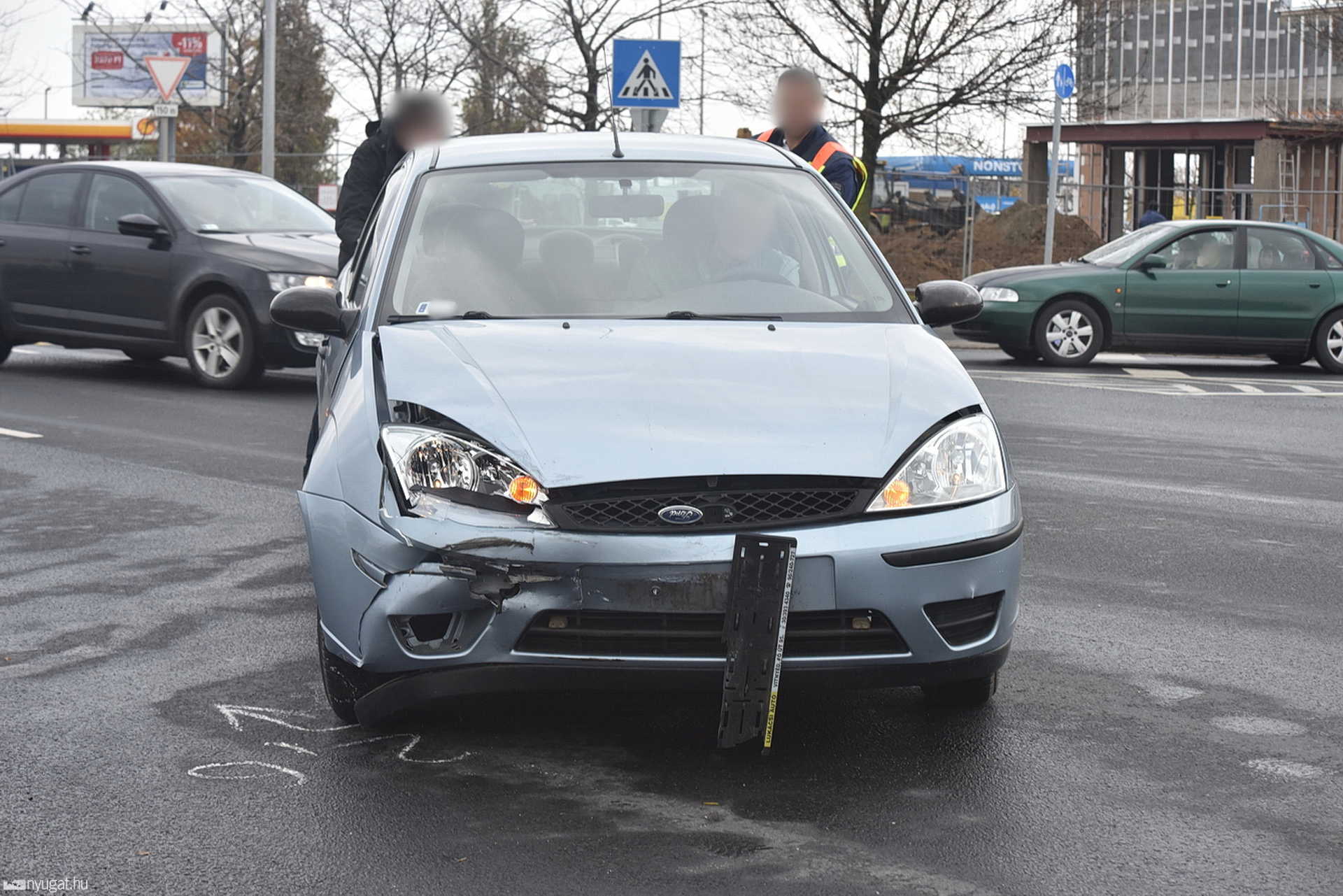 Három autó ütközött a szombathelyi Zanati úton