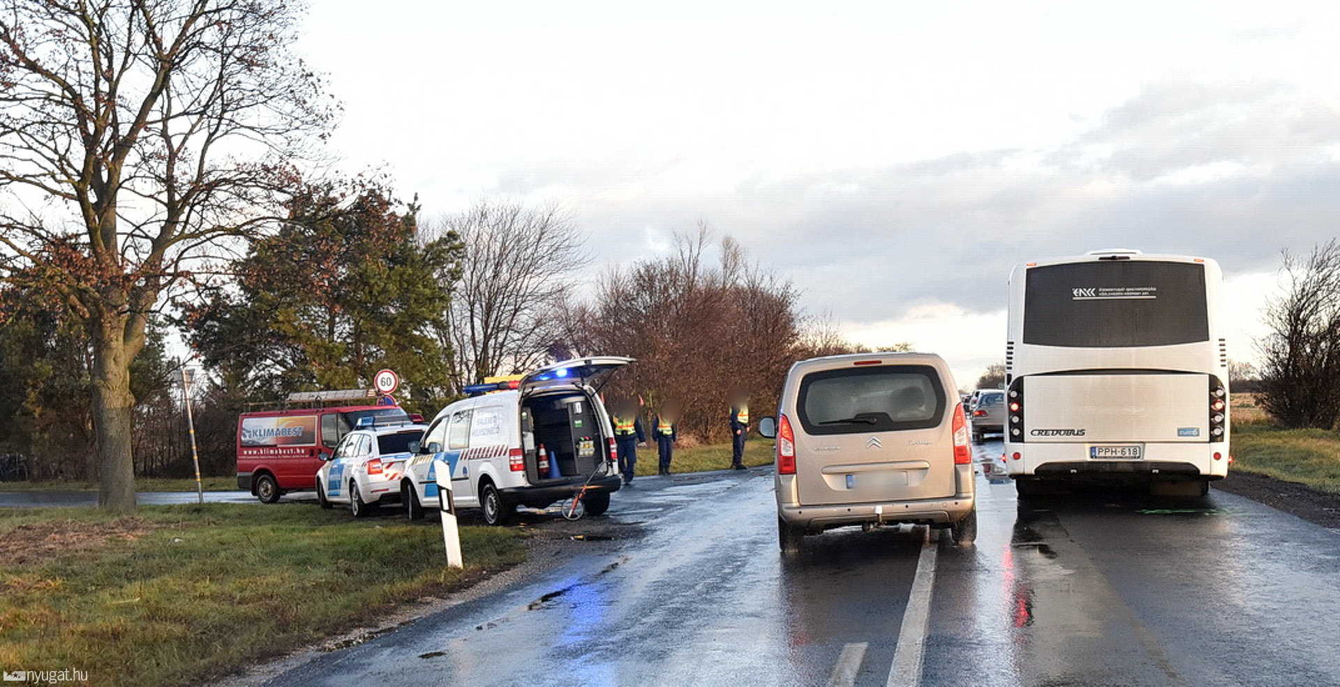 Busz és kerékpáros ütközött Szombathely közelében