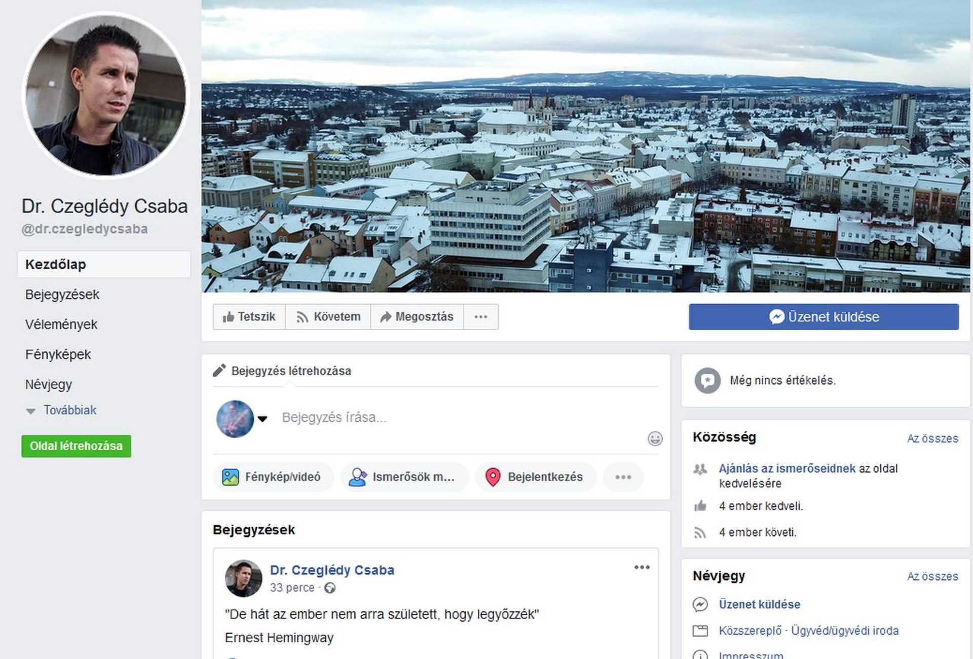 Czeglédy Csaba hivatalos oldala