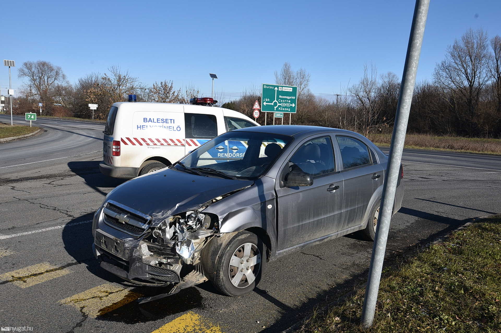A BPW udvarán állt meg a VW a baleset után