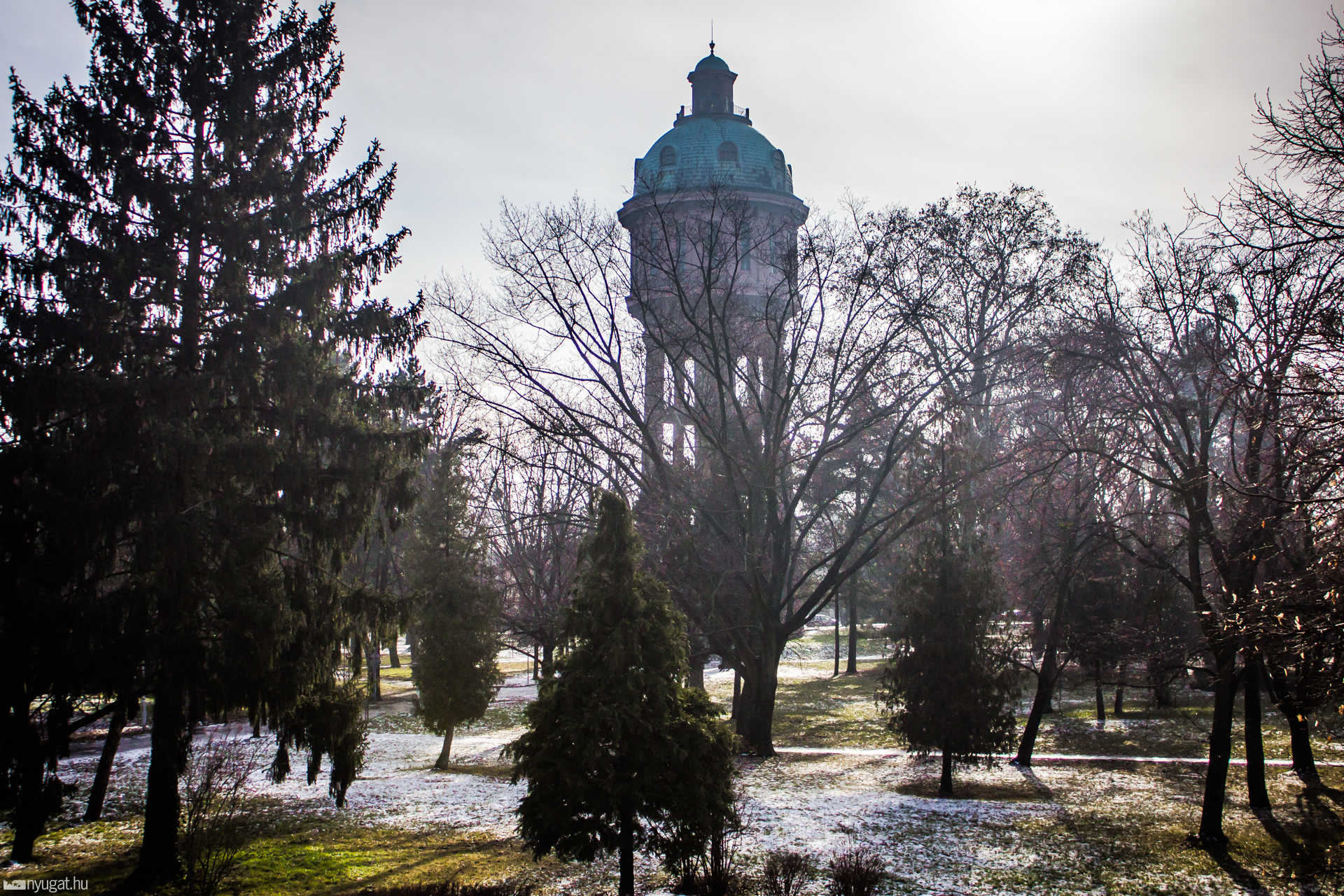 Napos, színes Gayer és Brenner park, Jeges utak