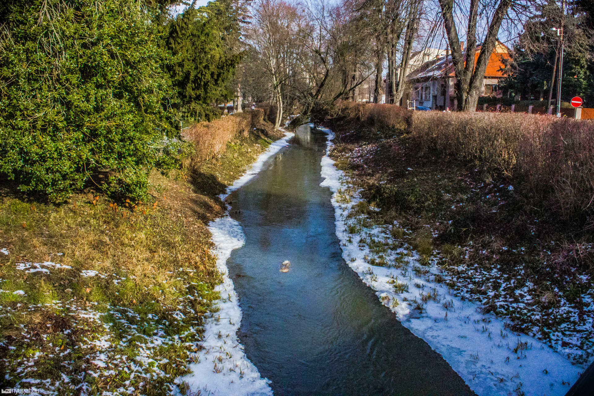 Napos, színes Gayer és Brenner park, Jeges utak