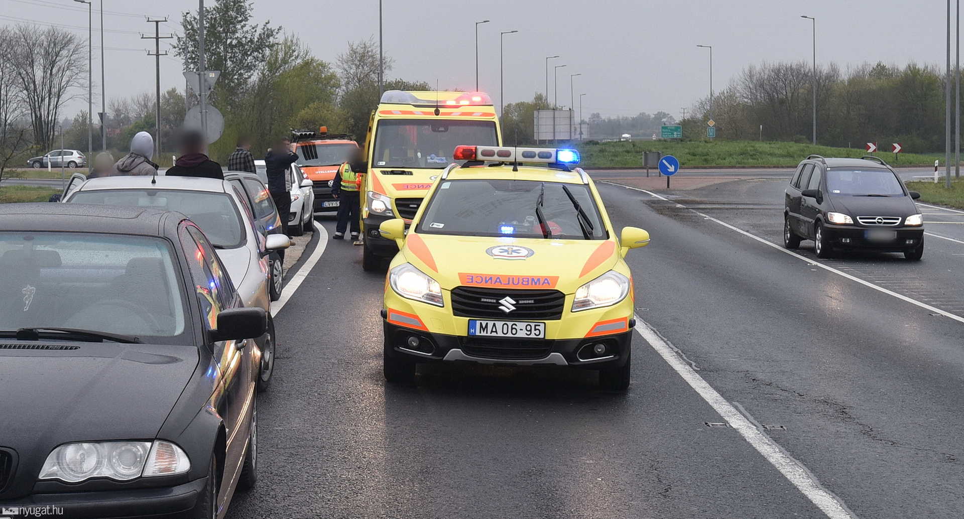 Fiat csúszott Opel oldalának a szombathelyi elkerülőn