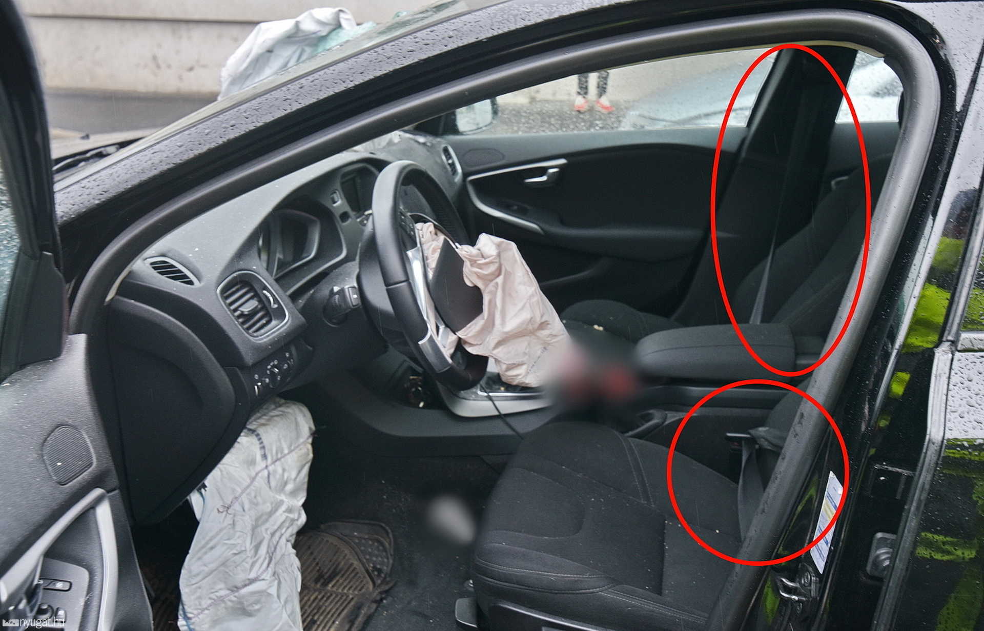 Baleset a szombathelyi Vörösmarty utcában